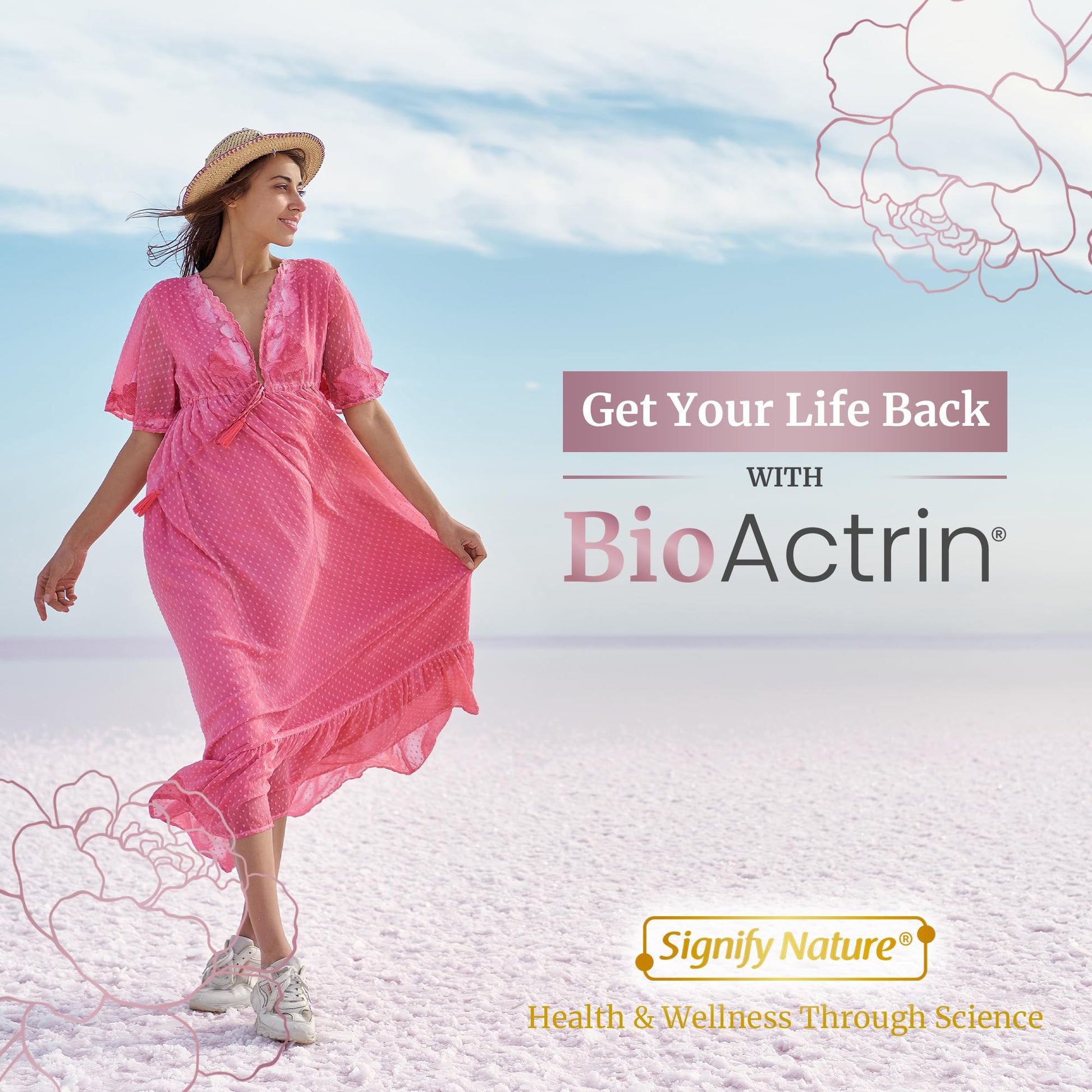 SIGNIFY NATURE Bioactrin Vaginal Probiotics for Women - Bacterial Vaginosis & Yeast Infection Treatment - BV Probiotic - pH Vaginitis Support-28 Pills SIGNIFY NATURE uk supplements