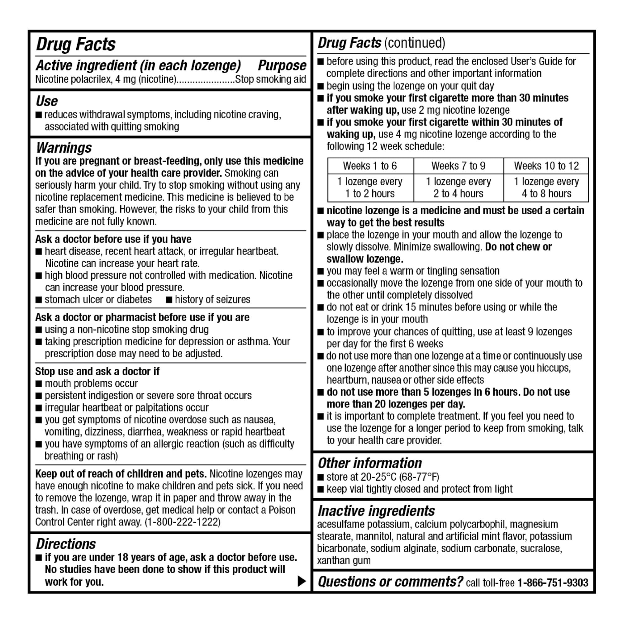 Amazon Basic Care Mini Nicotine Polacrilex Lozenge, 4 mg, Mint Flavor, Stop Smoking Aid, Smoking Cessation, Reduces Nicotine Cravings, 27 Count Amazon Basic Care uk supplements