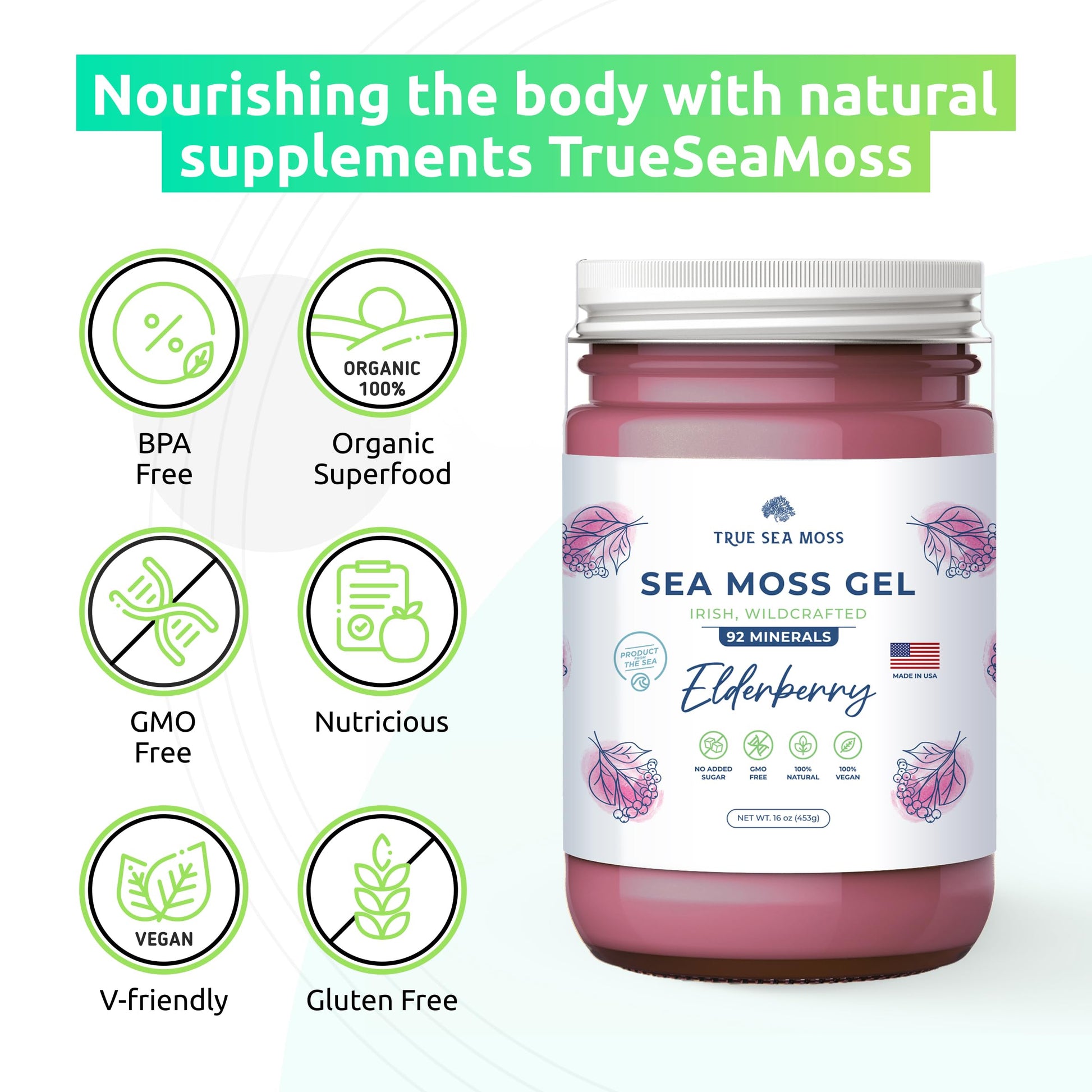 Irish Sea Moss Gel TrueSeaMoss uk supplements