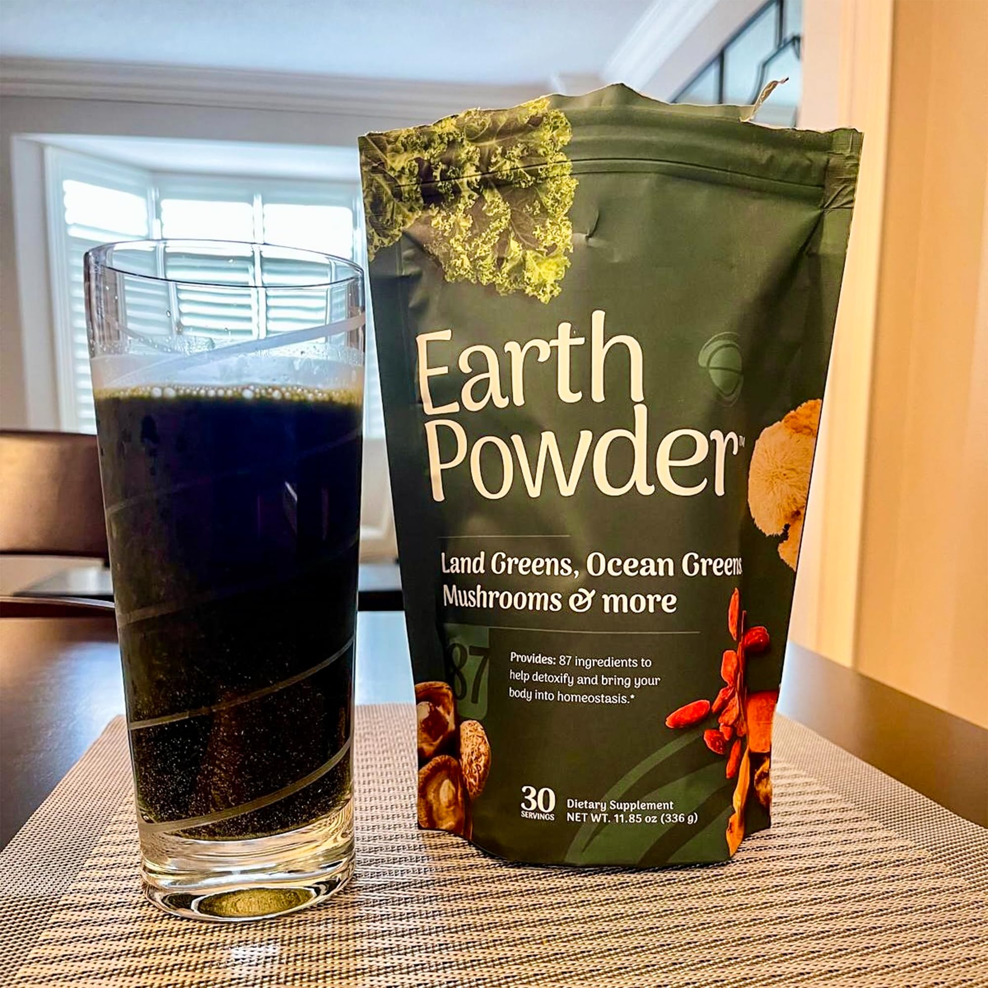 Earth Powder Daily Foundational Nutrition Supplement with 28 Greens & 10 Mushrooms | 87 Nutrients for Energy, Gut Health & Mental Clarity Earth Powder uk supplements