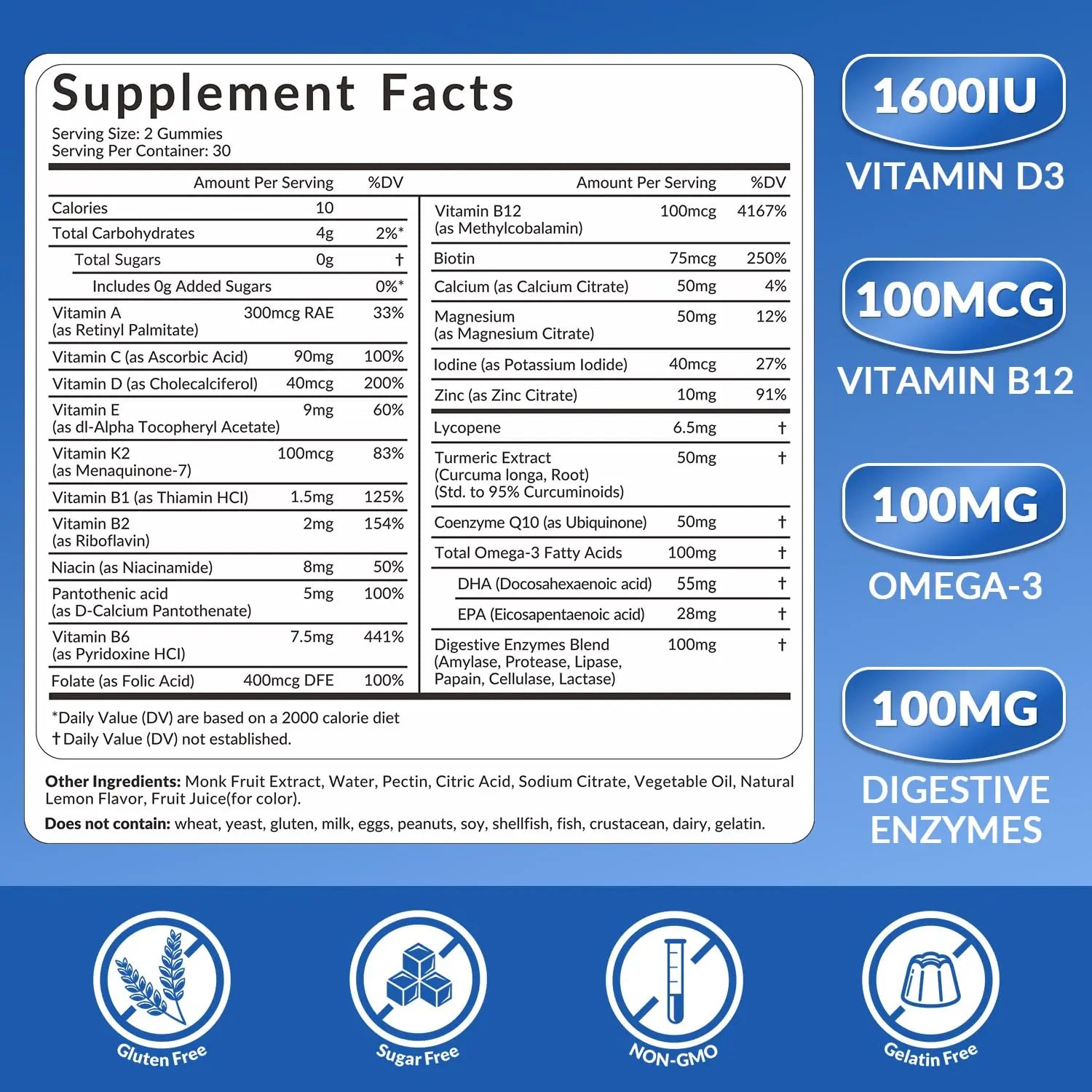 WEEVIT Mens Multivitamins Gummies, Omega 3, CoQ10, Turmeric, Lycopene, Digestive Enzymes, Daily Mens Vitamins A C D E B6 B12 WEEVIT uk supplements