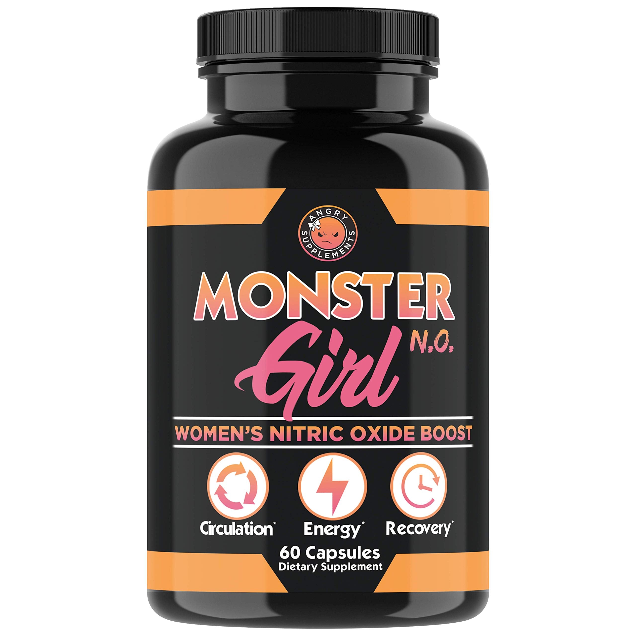 Angry Supplements Monster Girl N.O. Women’s Nitric Oxide Booster Capsules, Boost Energy Angry Supplements uk supplements