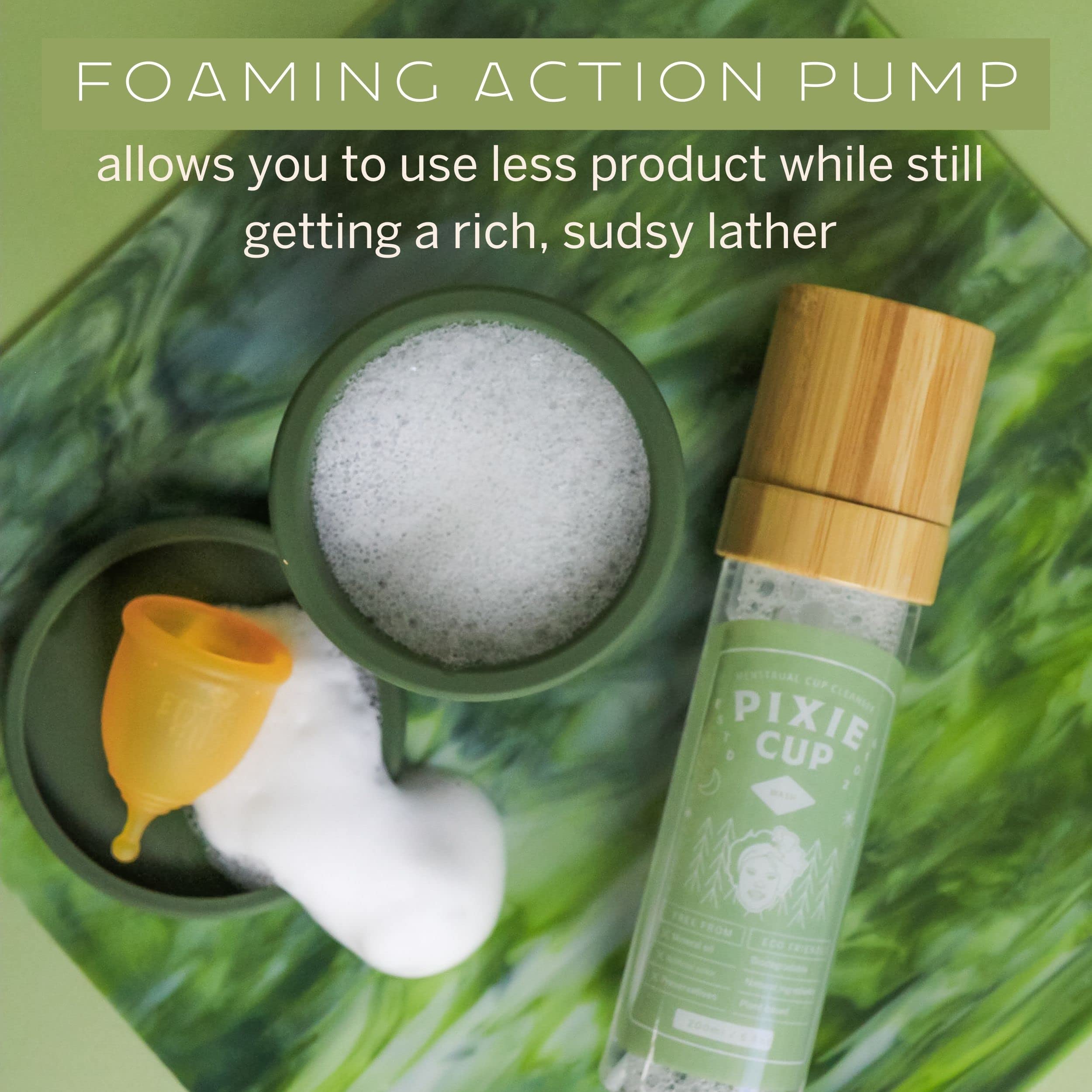 Pixie Menstrual Cup Cleaner Wash + Foaming Dispenser + More Wash in Bottle Than Any Other Brand Pixie Cup uk supplements
