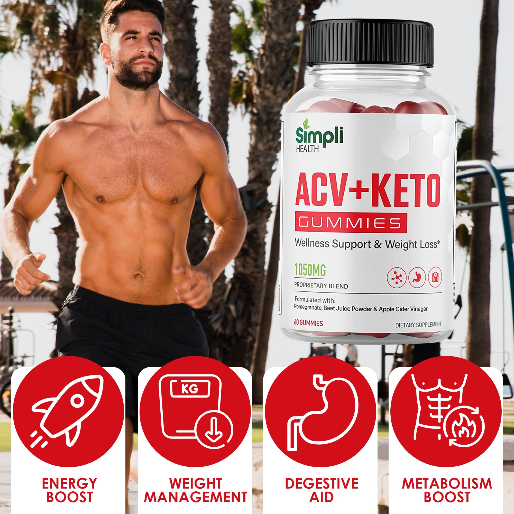 Nutrocell Simpli Health ACV Ketos Gummies Keto Apple Cider Vinegar 1050mg, Simplihealth Nutrocell uk supplements