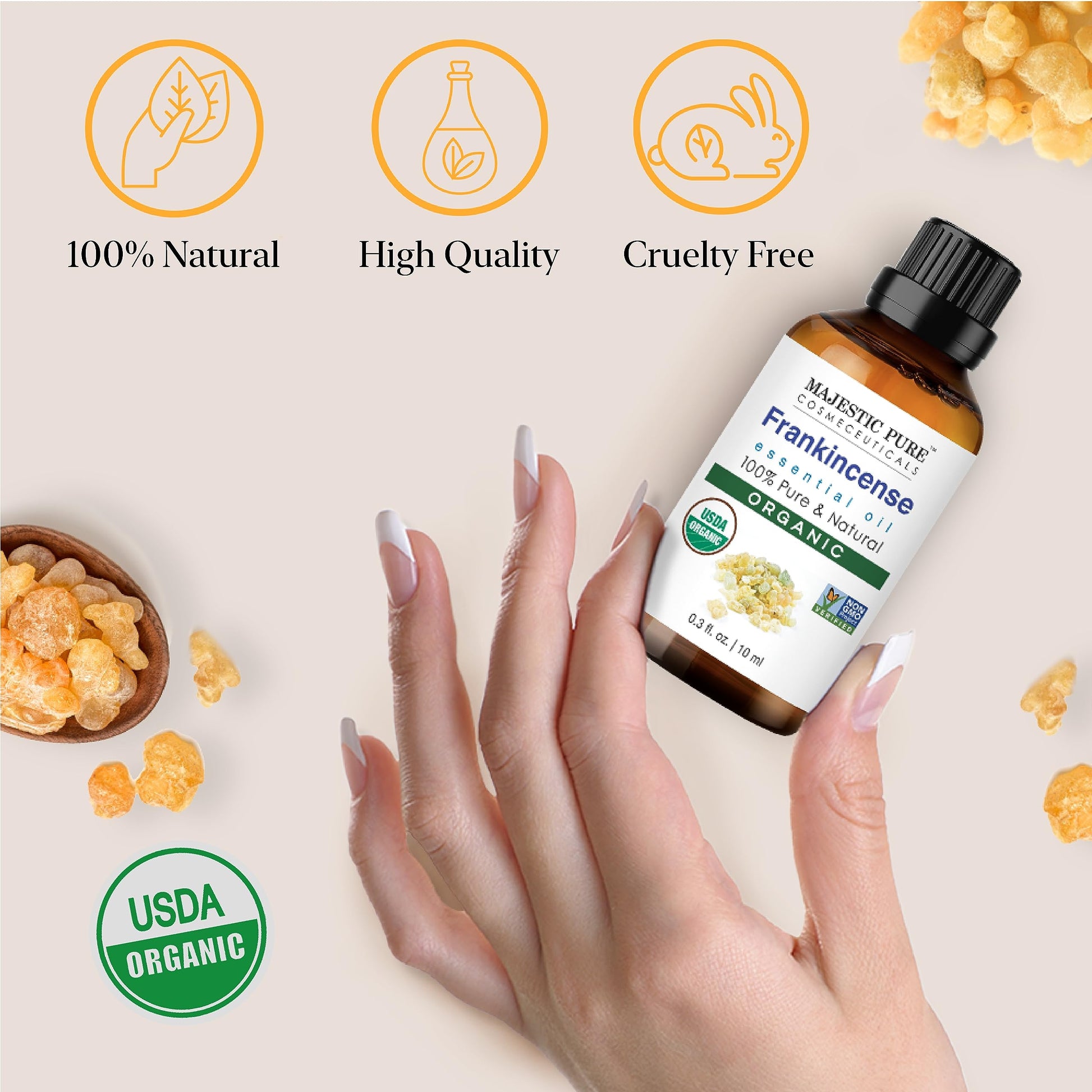 Majestic Pure USDA Organic Frankincense 0.33 fl oz MAJESTIC PURE uk supplements
