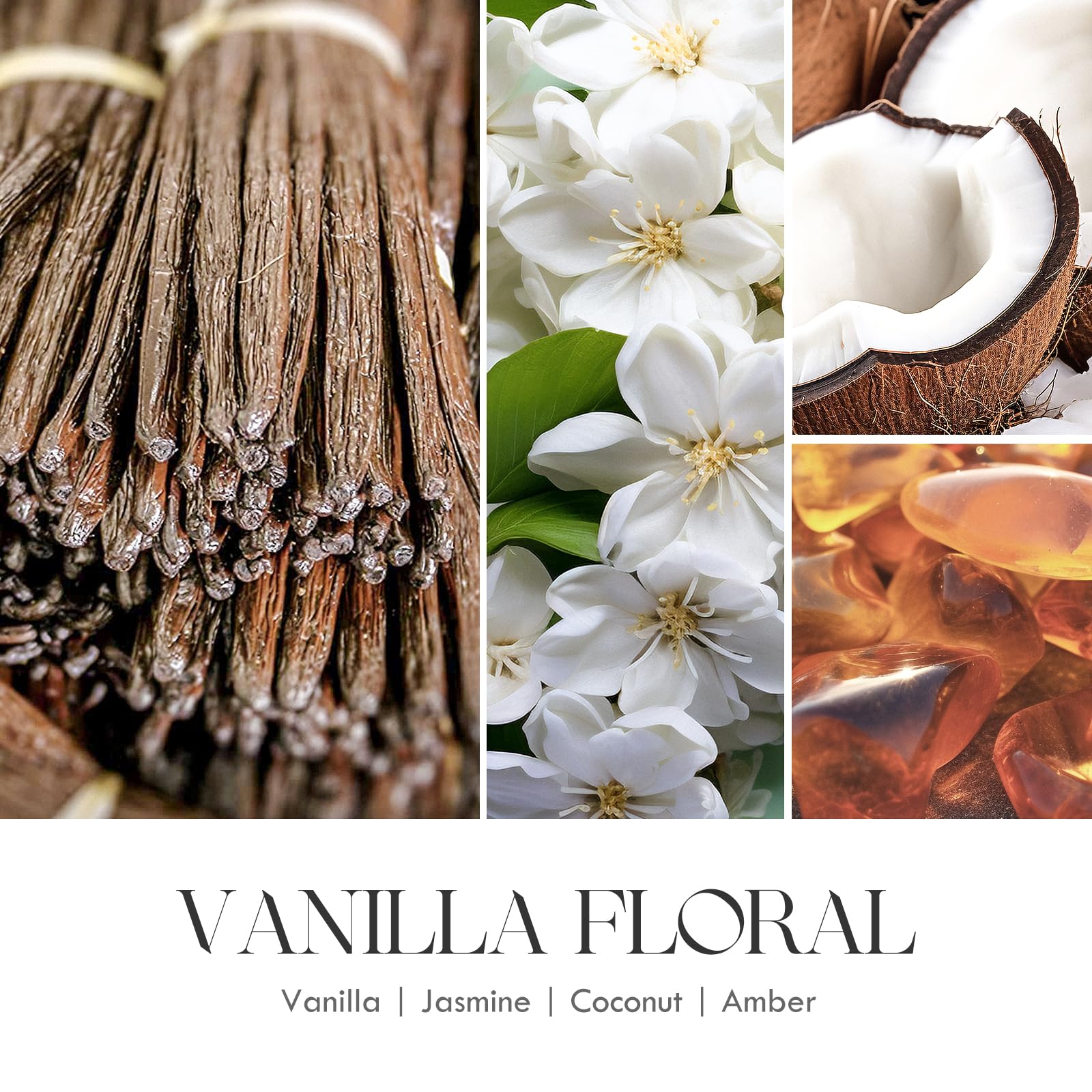 Vanilla Soy Candles Gift for Women - Aromatherapy Candle with Crystals Inside, 10oz Natural Soy Wax Candles AOOVOO uk supplements