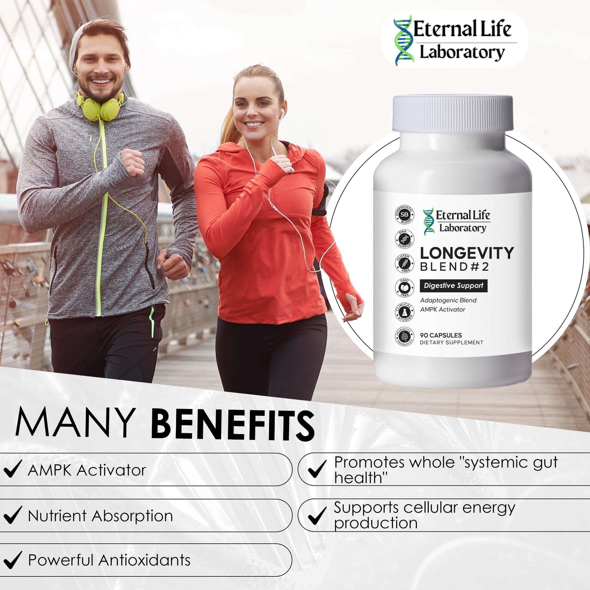 Probiotics for Women and Men, Daily Probiotic Supplement Probiotics and Triphala, Green Tea Extract - Anti-Aging Gut Health Optimizer - Intestinal, Colon & Digestive Health - 90 Capsules Eternal Life Laboratory uk supplements