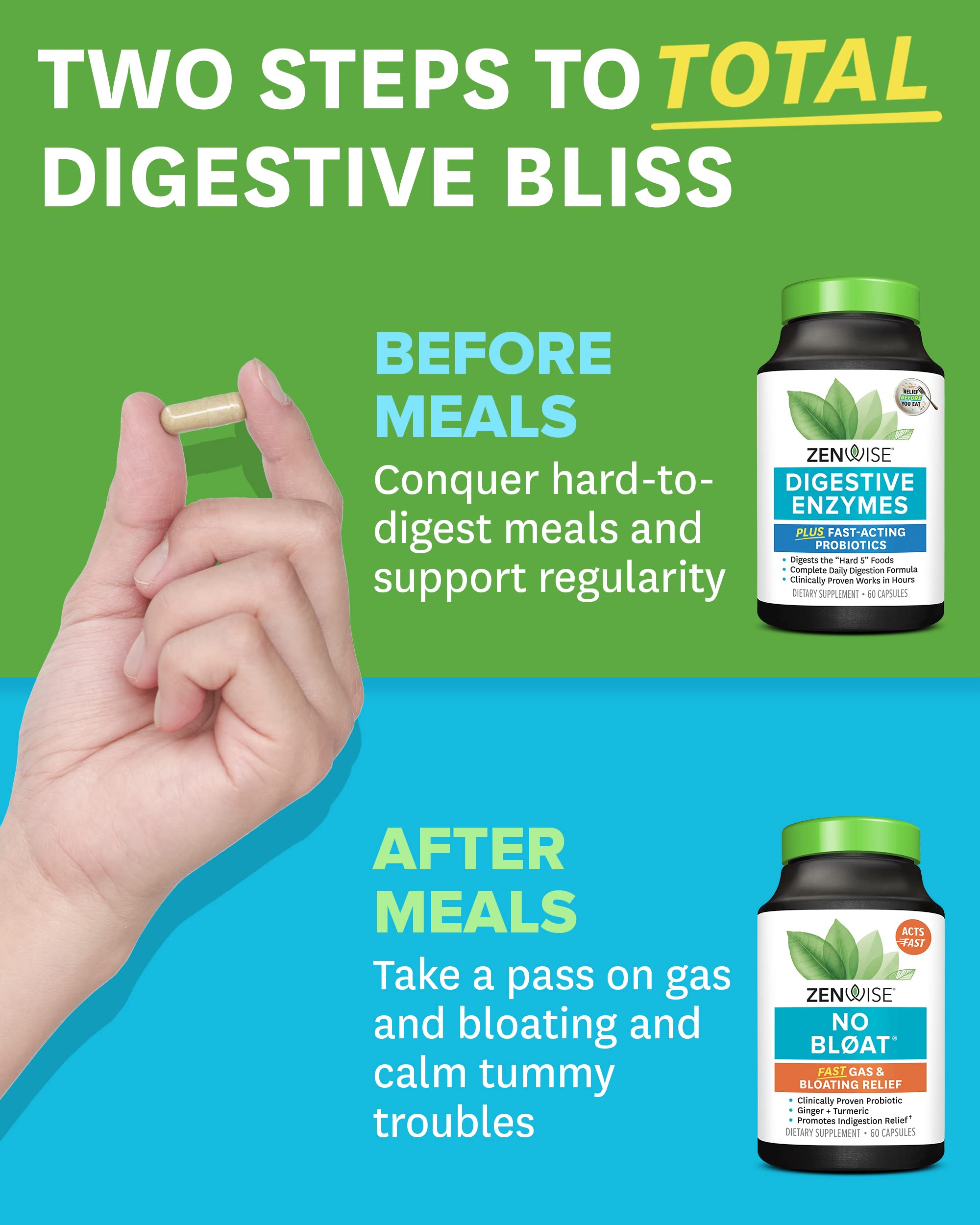 Zenwise Health Digestive Bliss Bundle - Digestive Enzymes, NO BLØAT Zenwise Health uk supplements