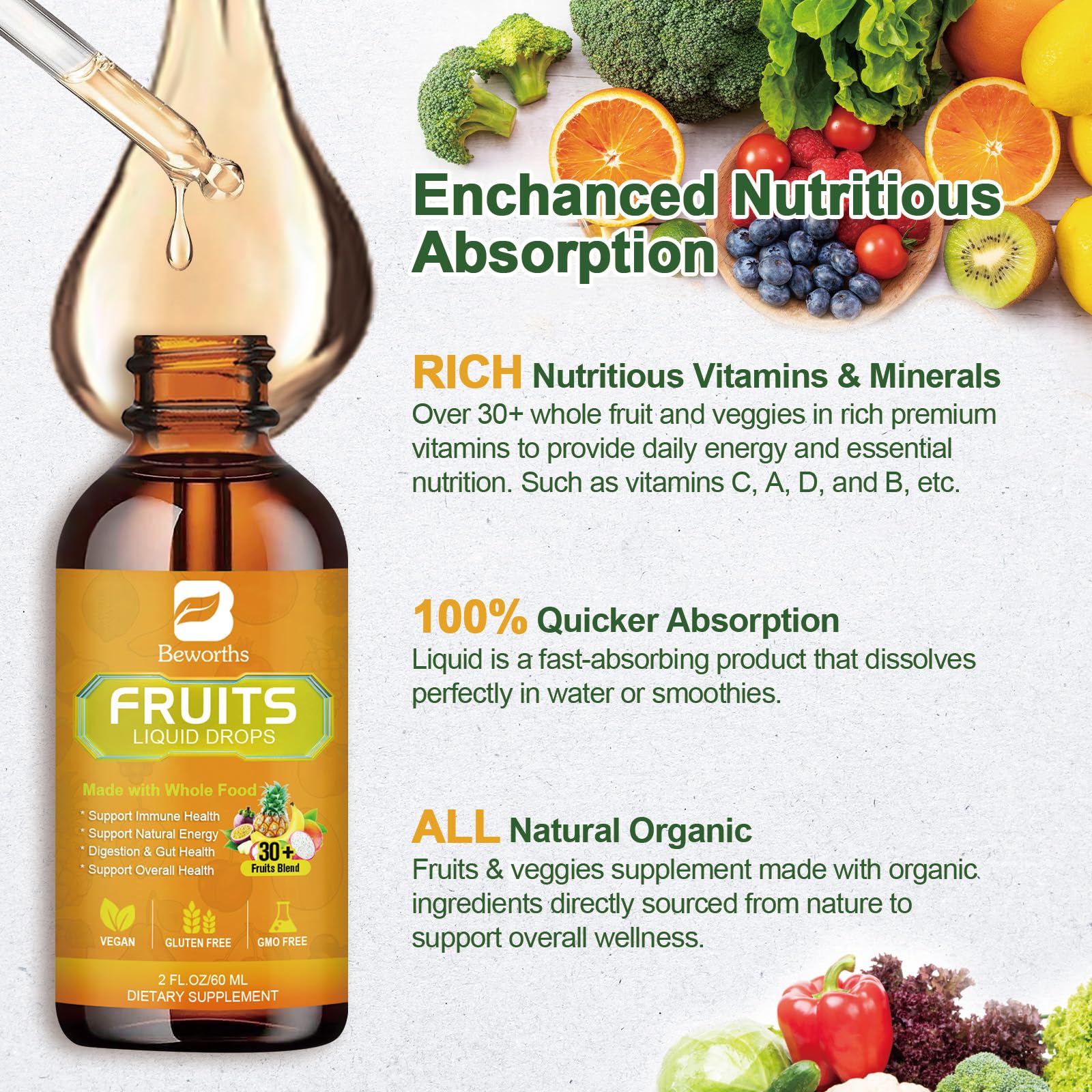 B BEWORTHS Fruits and Veggies Supplement - Balance of Natural Fruit and Vegetable B BEWORTHS uk supplements
