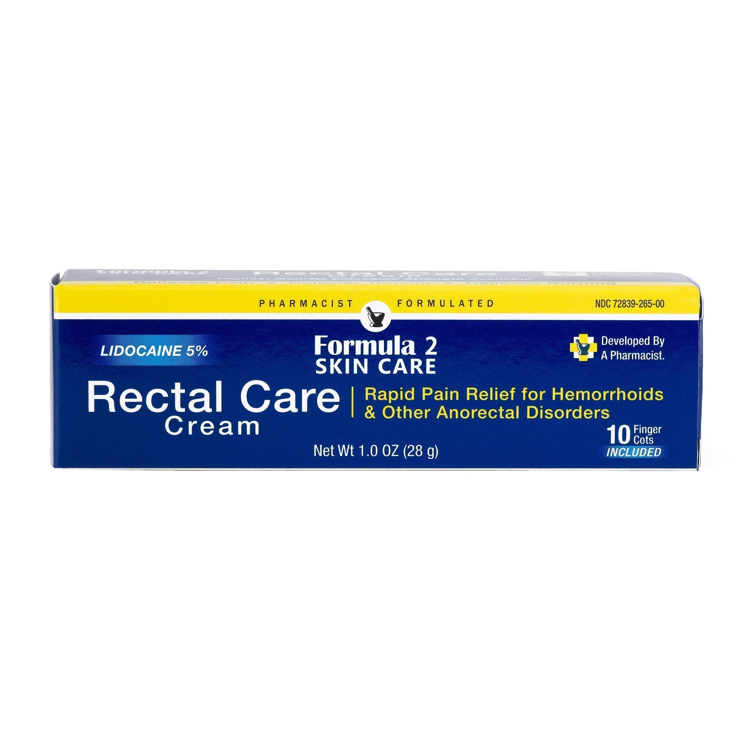 Pharmacist Formulated - Rectal Care Cream - Pain Relief for Hemorrhoids Formula 2 Skin Care uk supplements