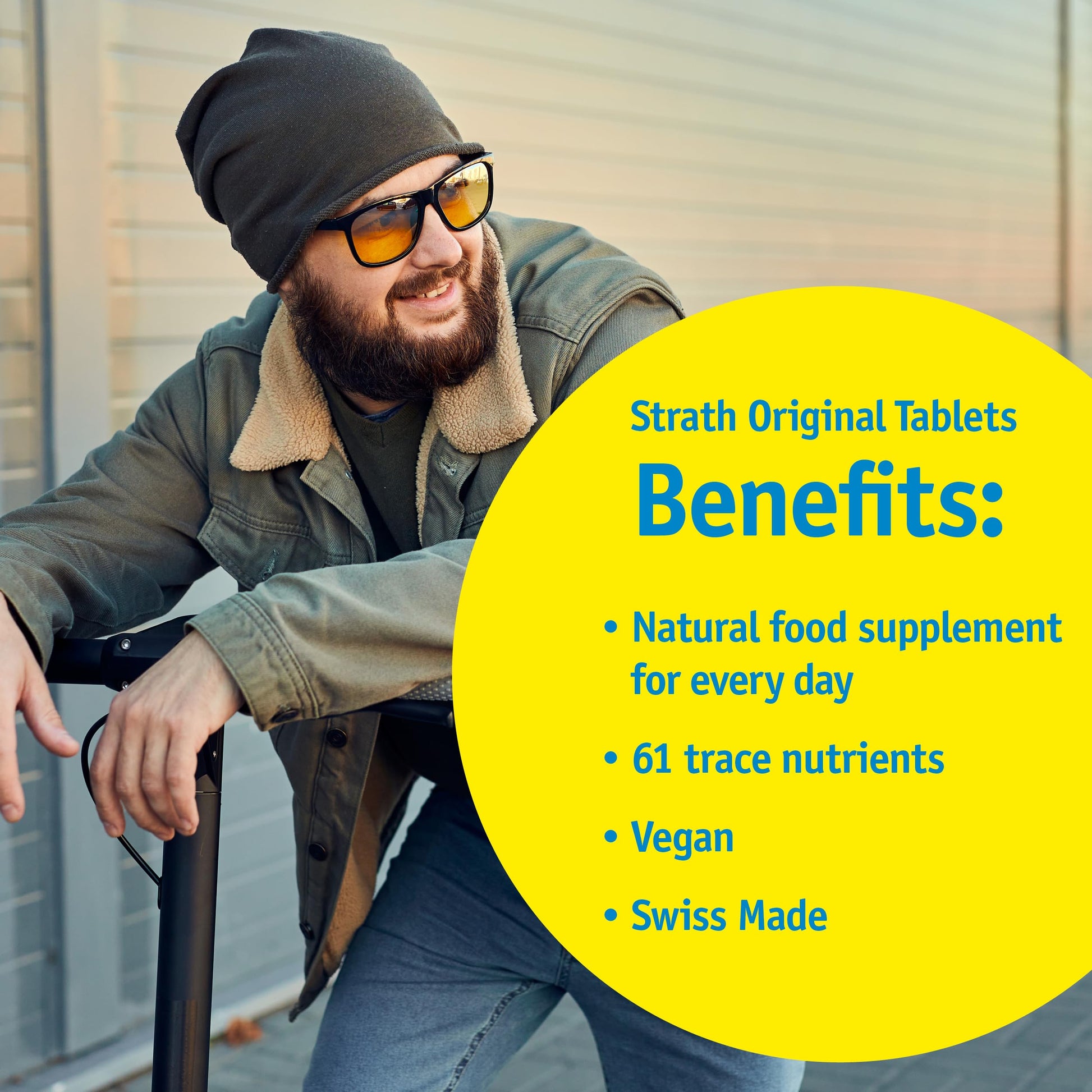 Strath Nutritional Yeast Tablets - Vegetarian, Lactose Free, Artificial Additive Free - Digestive Support, Nutrient Absorption - Unflavored Daily Supplement - Prebiotic and Postbiotic Bio-Strath uk supplements