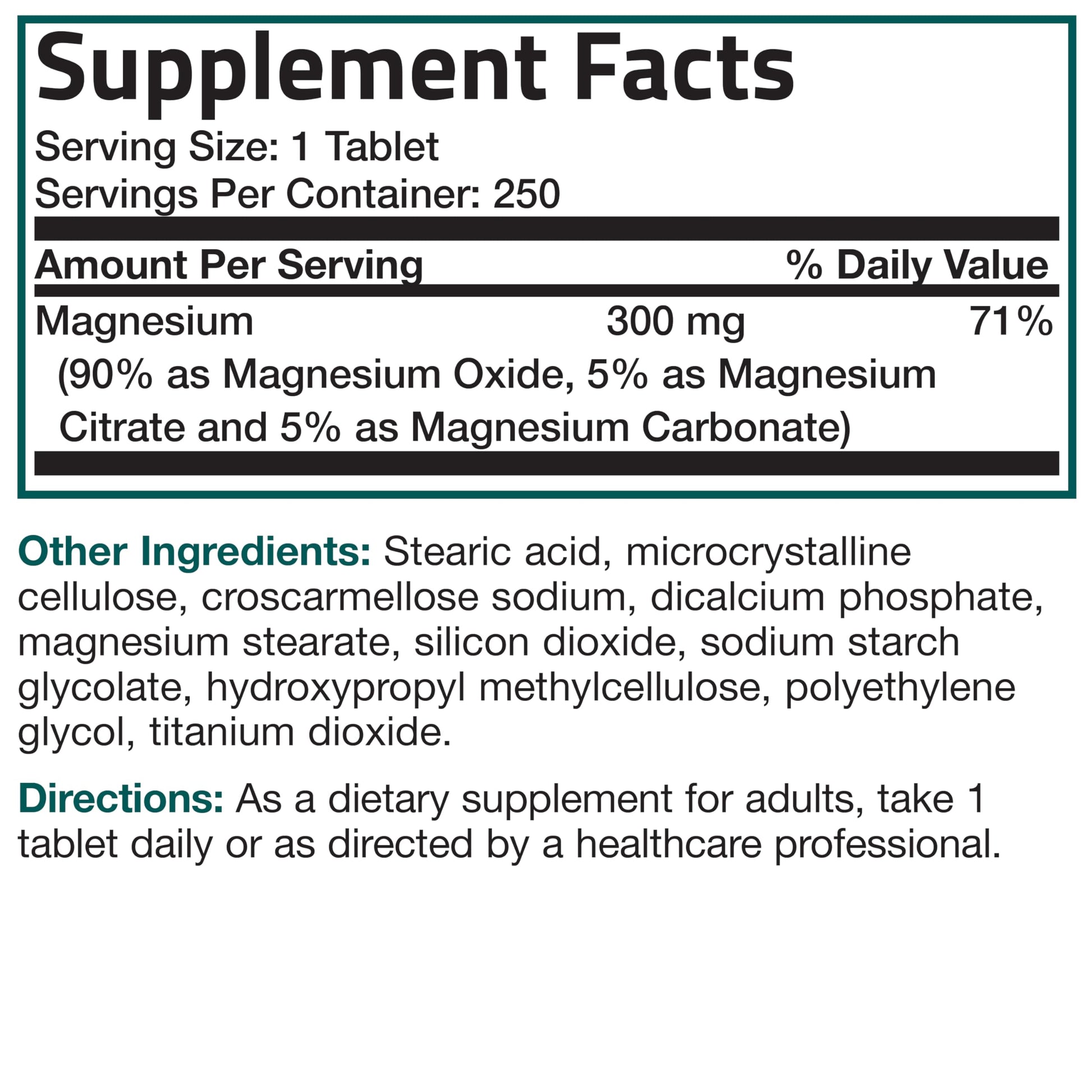 Bronson Triple Magnesium Complex Maximum Coverage 300mg - Non-GMO Formula, 250 Tablets Bronson uk supplements