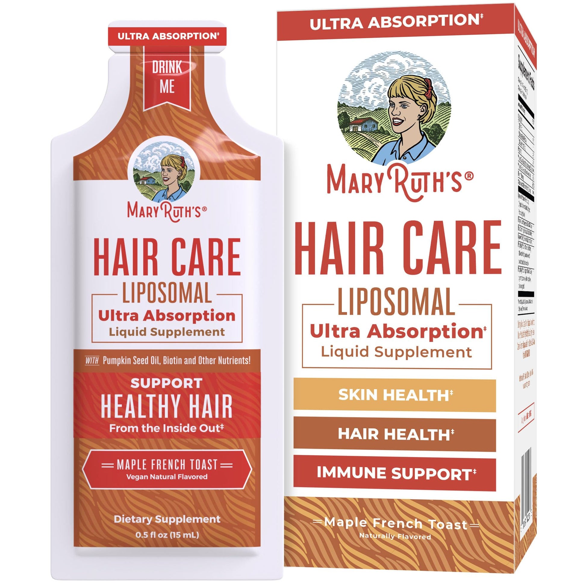 MaryRuth Organics Hair Growth Vitamins, Sugar & Gluten Free, Liquid Hair Vitamins with Vitamin D3, Vitamin E Biotin Hyaluronic Acid, Selenium for Hair & Skin Care Vegan, Non-GMO, 14-0.5 Fl Oz Pouches MARYRUTH'S uk supplements