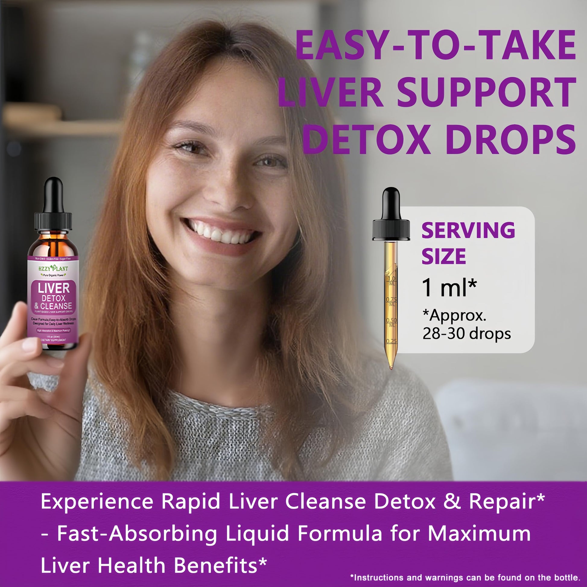Liver Cleanse Detox & Repair Drops - Liquid Liver Support Tincture with Milk Thistle, Dandelion, Artichoke, TUDCA, NAC, Chanca Piedra - 15-in-1 Advanced Liver Detox Health Supplement - Vegan, Non-GMO HZZYPLANT uk supplements