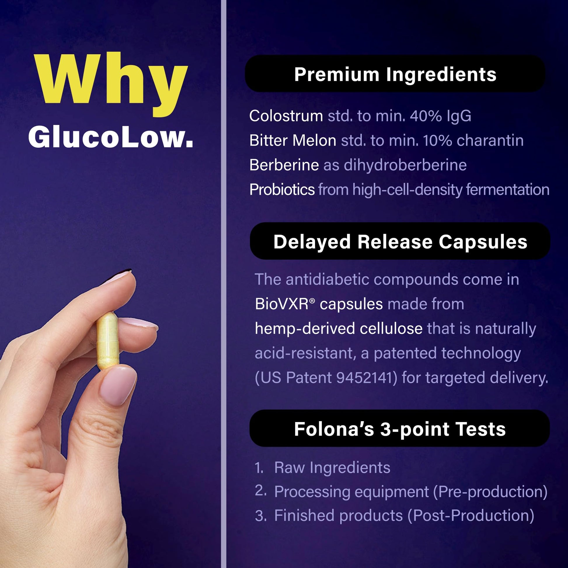 Blood Sugar Support Colostrum Supplement w/ Bitter Melon, Probiotics Blend w/ Akkermansia & Prebiotic Berberine | For Healthy Blood Glucose, Metabolism, Gut & Immunity | 90 Delayed Release Vegan Caps FOLONA uk supplements