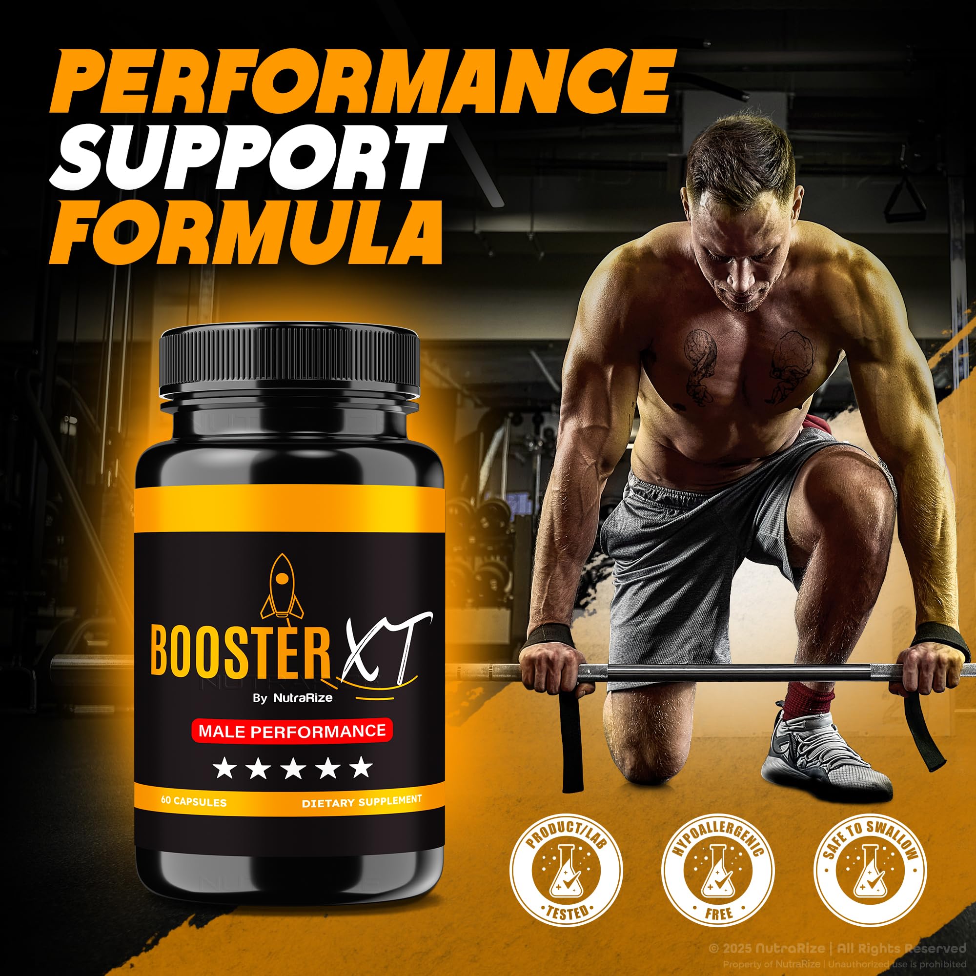 NutraRize Booster XT for Men, Male Enhancing Capsules, Premium Formula to Support Daily Energy & Peak Performance, Multivitamin Pills for Overall Health, BoosterXT Reviews (60 Capsules) NutraRize uk supplements
