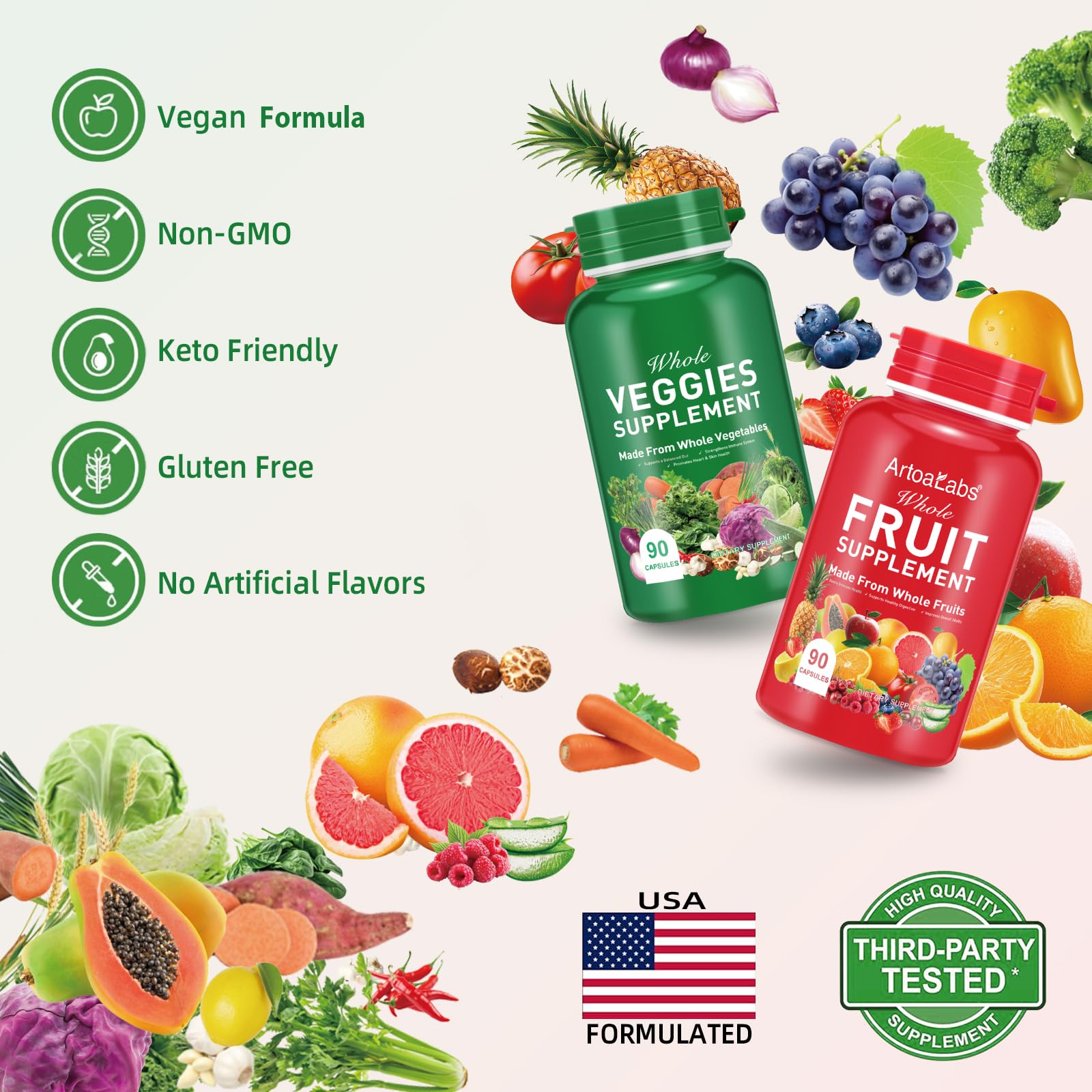 Ruduwu Fruit Capsules - 100% Whole Natural Fruits Supplements - Vitamins Supplement Dietary Nutritional Balance,Whole Food Supplement Ingredients Blended Vitamin & Mineral Ruduwu uk supplements