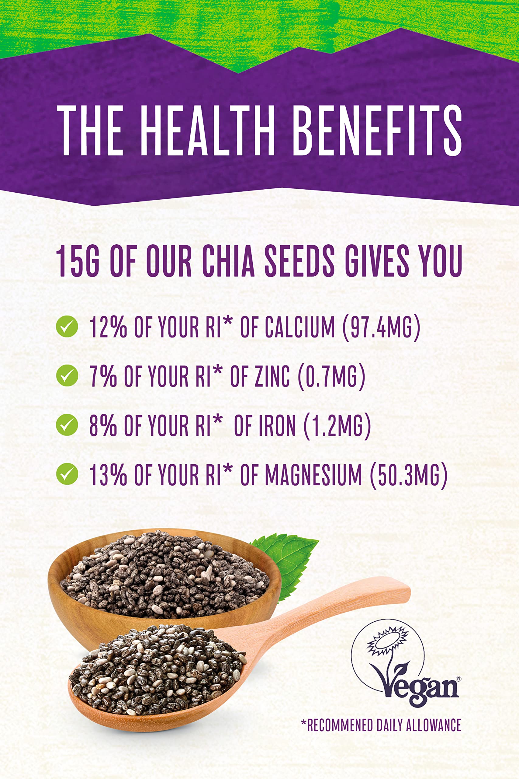 Terrafertil Nature’s Heart Chia Seeds, 1 kg Nature's Heart uk supplements