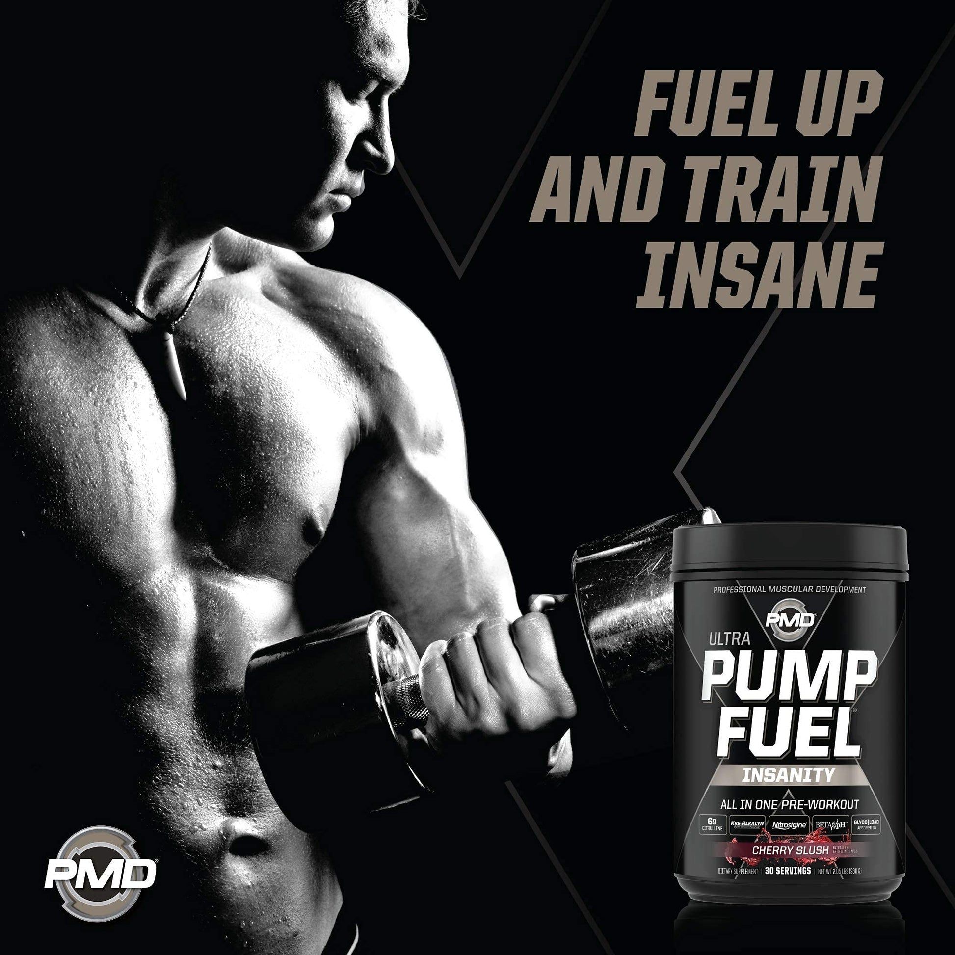 PMD Sports Ultra Pump Fuel Insanity - Pre Workout – Cherry Slush (30 Servings) PMD uk supplements