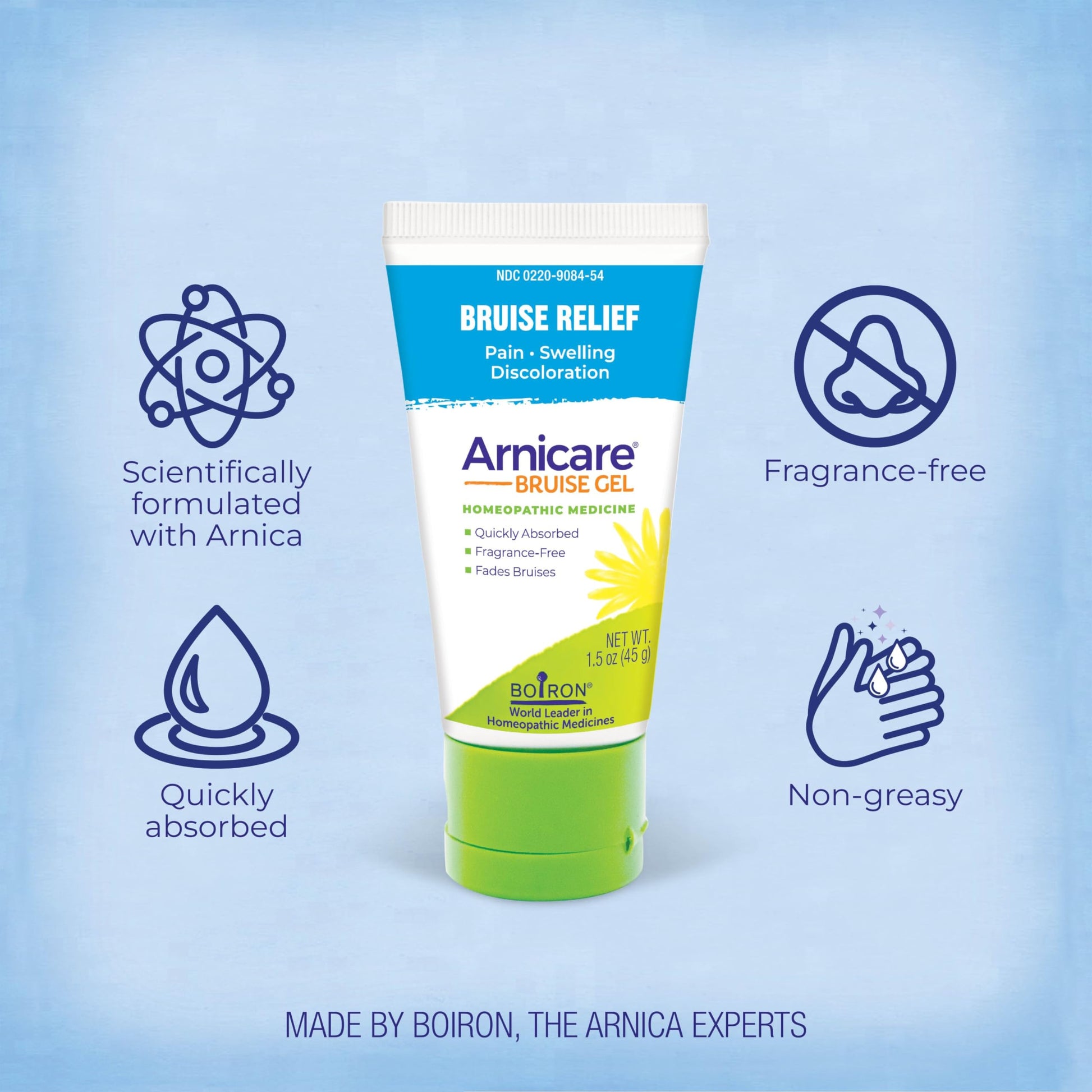 Boiron Arnicare Bruise Gel for Relief of Pain, Inflammation or Swelling, Soreness, and Discoloration - Non-greasy and Fragrance-Free - 1.5 oz Boiron uk supplements