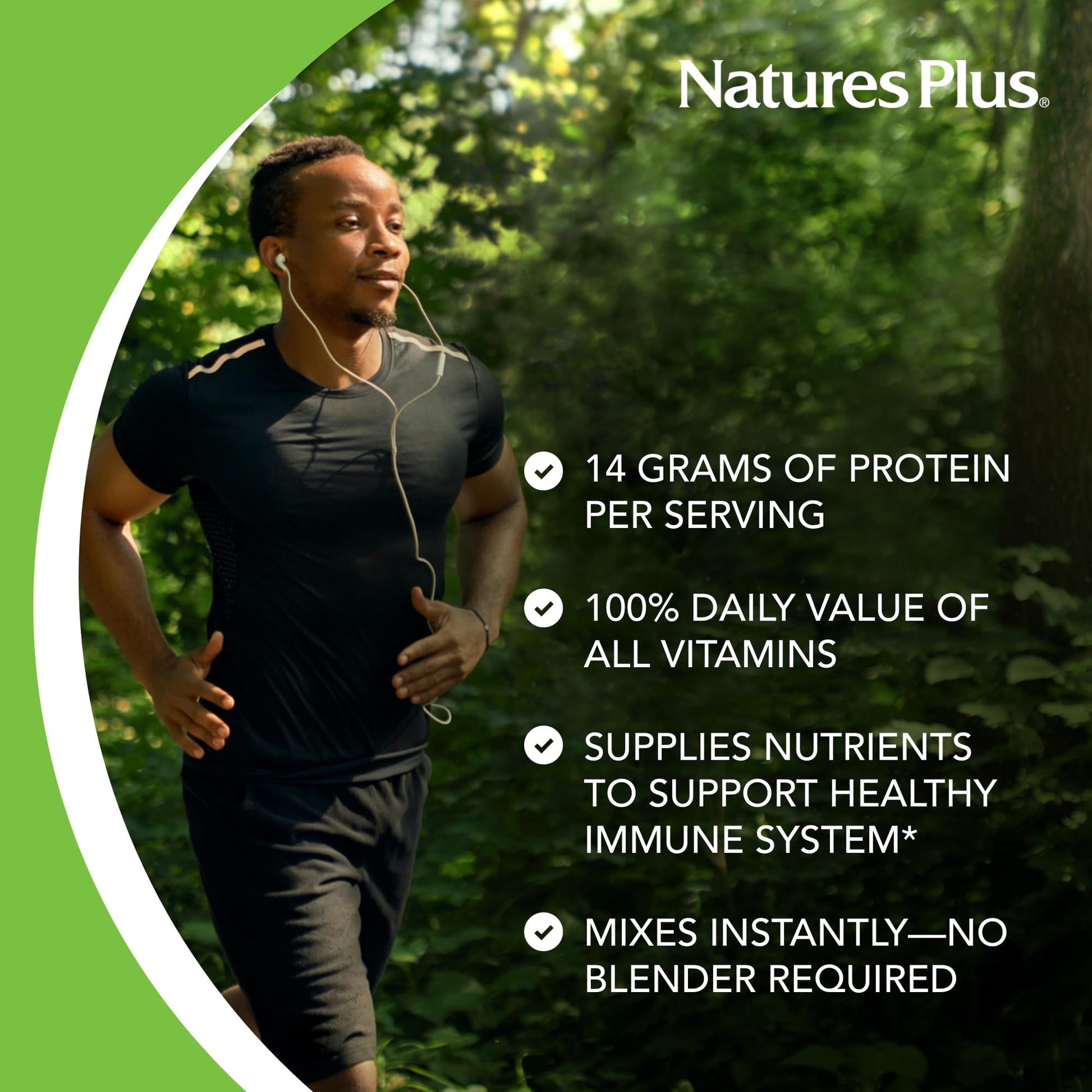 NaturesPlus SPIRU-TEIN, Chocolate - 1.05 lb - Plant-Based Protein Shake - Non-GMO, Vegetarian, Gluten Free - 17 Total Servings NaturesPlus uk supplements