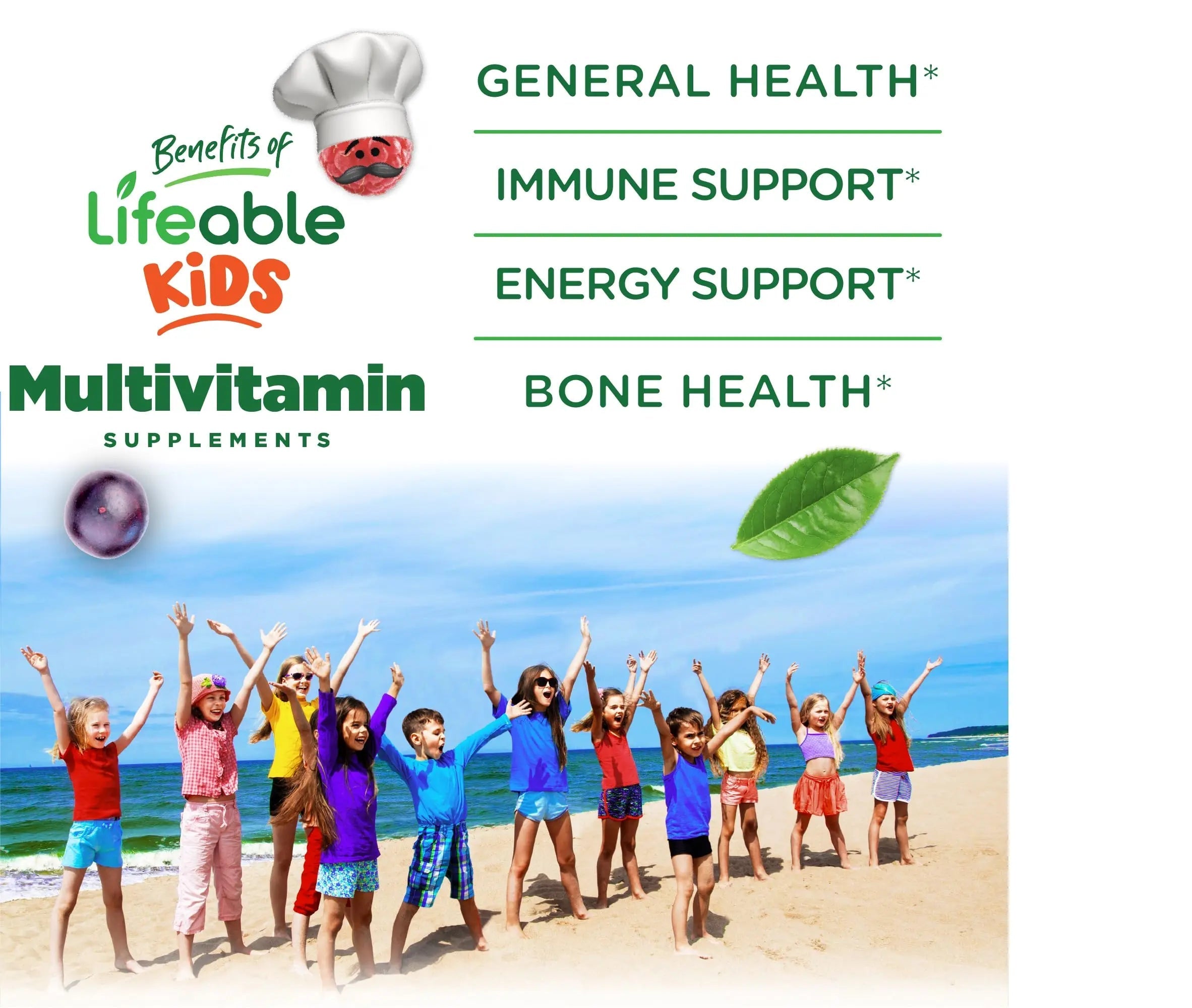 Lifeable Multivitamin & Multimineral with Iron Chewables for Kids – Vegetarian – Gluten Free Vegetarian – Great Tasting Doctors Orders uk supplements