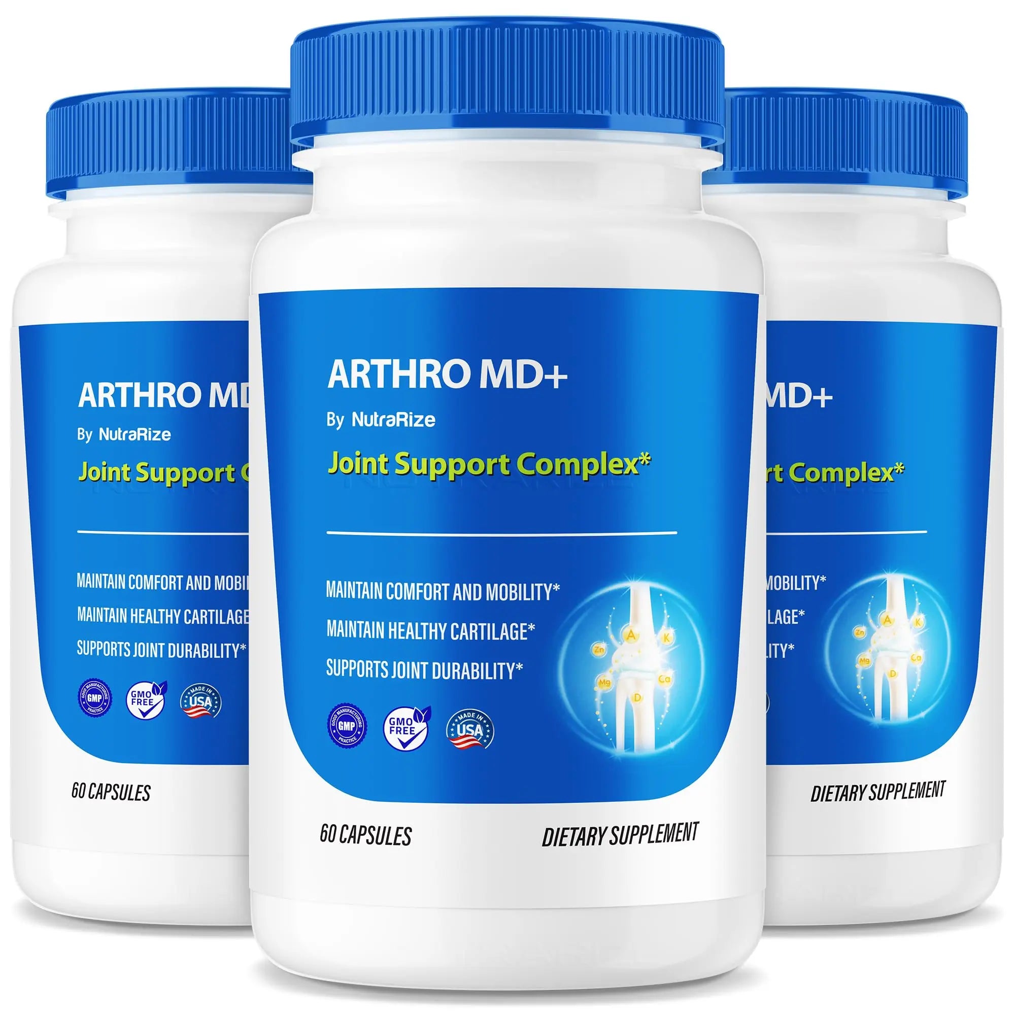 NutraRize (3 Pack) Arthro MD+ Capsules, Official Arthro MD Joint Support, All Natural Formula to Support Flexibility and Mobility, Premium Pills for Healthy Joints, Arthro M D Review (180 Capsules) NutraRize uk supplements