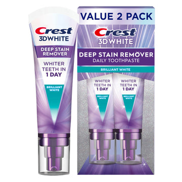 Crest 3DWhite Brilliance Deep Stain Remover Brilliant White Toothpaste - 3.1oz/2pk Crest uk supplements