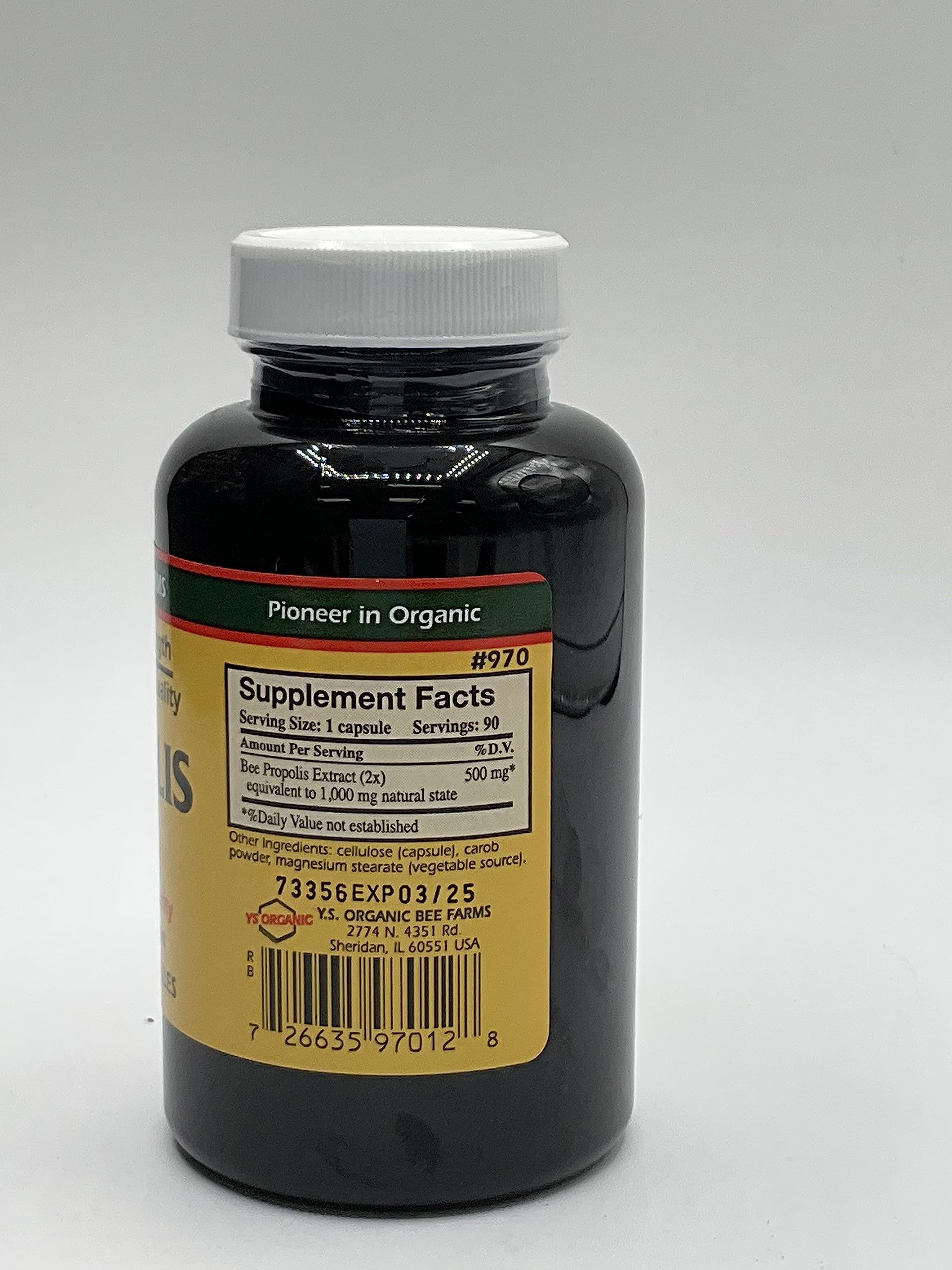 Y.S. Organic Bee Farms Propolis-Raw Unprocessed 1000mg - Your Gateway to Wellness - 90 Capsules with Bonus worldwidenutrition Multi Purpose Key Chain Worldwide Nutrition uk supplements
