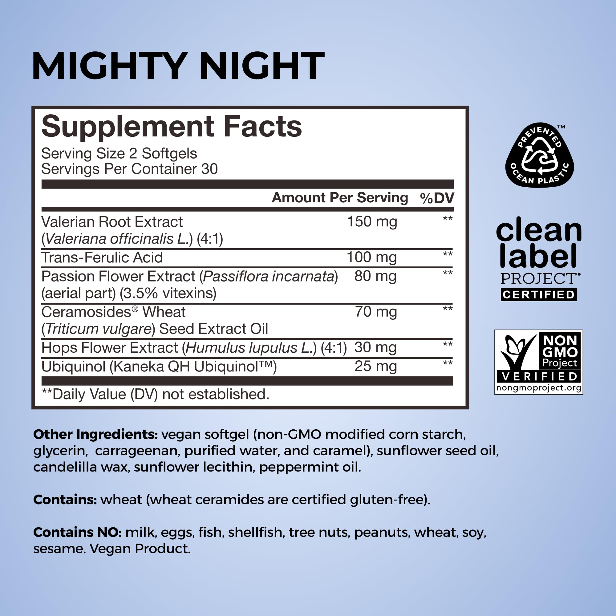 HUM Mighty Night Nighttime Sleep Supplement for Skin Care, CoQ10, Valerian Root & Ferulic Acid to Support Cell Turnover, Skin Vitamins for Women and Men, Overnight Beauty Vitamins, 60 Vegan Softgels HUM uk supplements