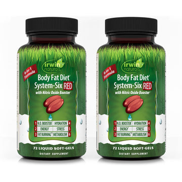 Irwin Naturals Body Fat Diet System-Six RED - 72 Liquid Soft-Gels, Pack of 2 - 6-in-1 Formula Irwin Naturals uk supplements