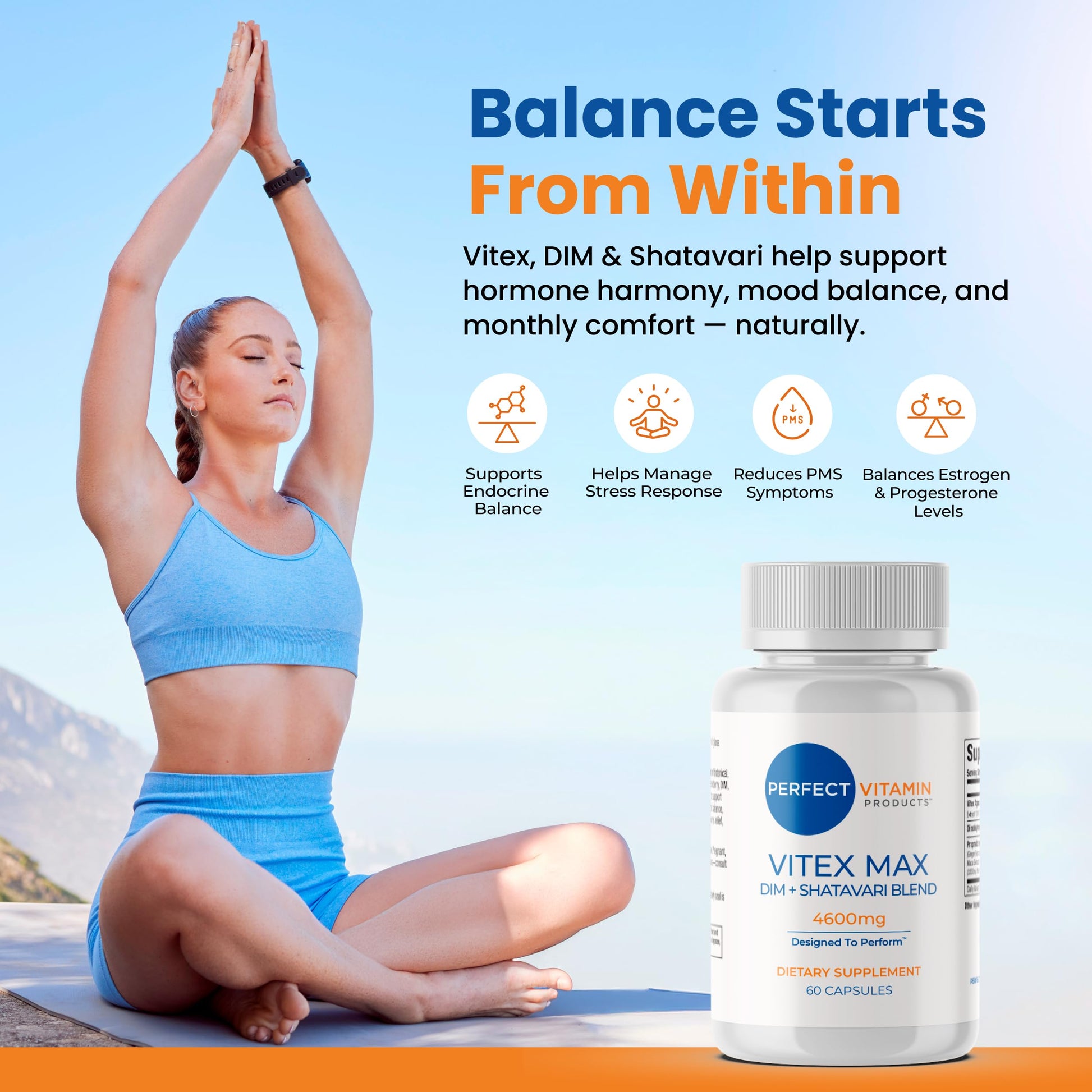 Perfect Vitamin Products Vitex Max DIM + Shatavari – Hormone Balance & Menopause Support for Women – Vegan Blend with Adaptogens for Mood, Cycle & Stress Relief – 4600mg (2-Pack) Perfect Vitamin Products uk supplements