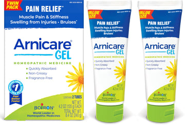 Boiron Arnicare Gel 4.2 oz (Twin Pack) for Joint Pain Relief, Muscle Pain, Muscle Soreness, and Swelling from Bruises or Injury - Non-Greasy and Fragrance-Free Arnica Boiron uk supplements