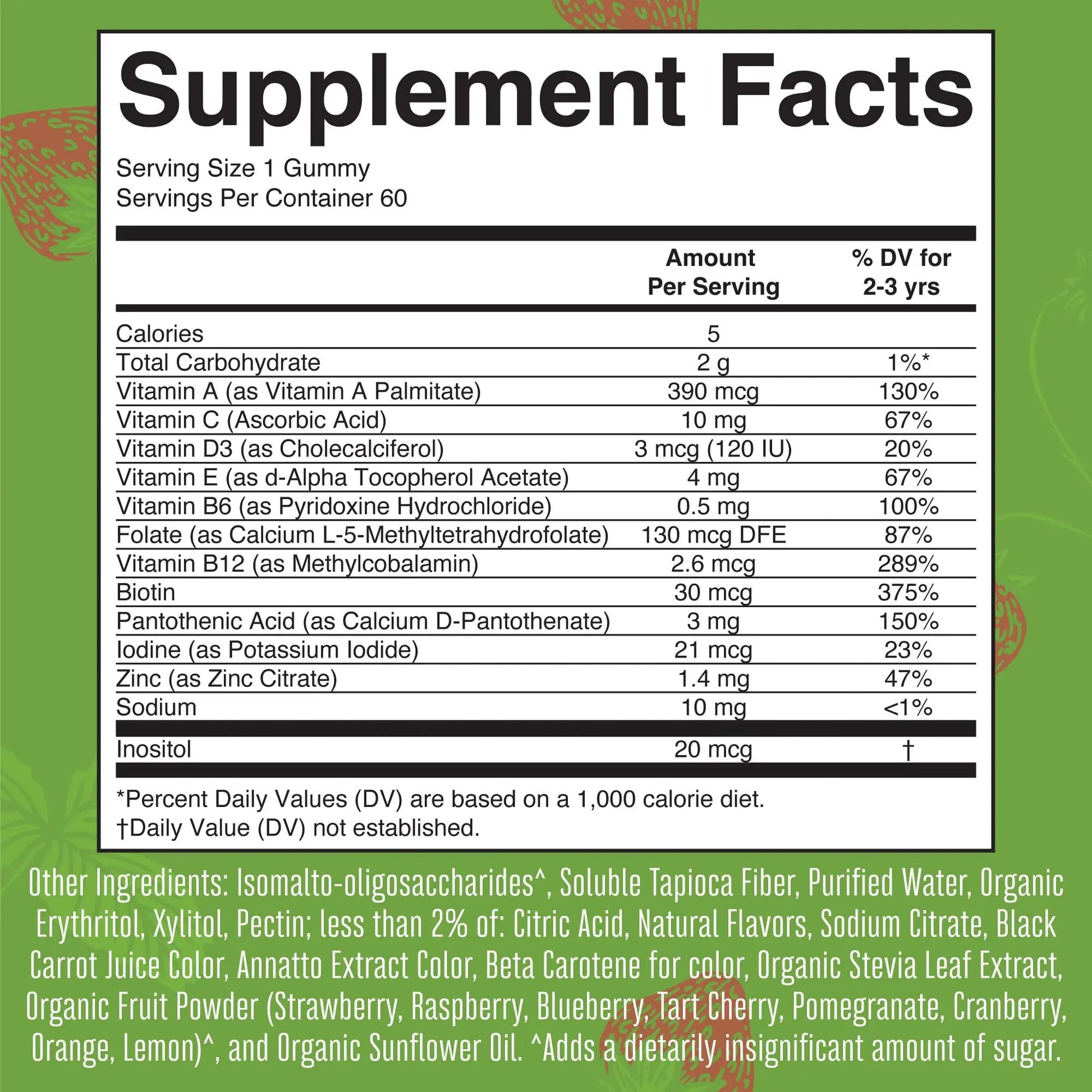 MaryRuth Organics Sugar Free Vitamin Gummies for Kids Age 2 | 2 Month Supply Multivitamin with Vitamin C, D3, Zinc | 1 Gummy Per Day | Toddler Vitamins MaryRuth Organics uk supplements
