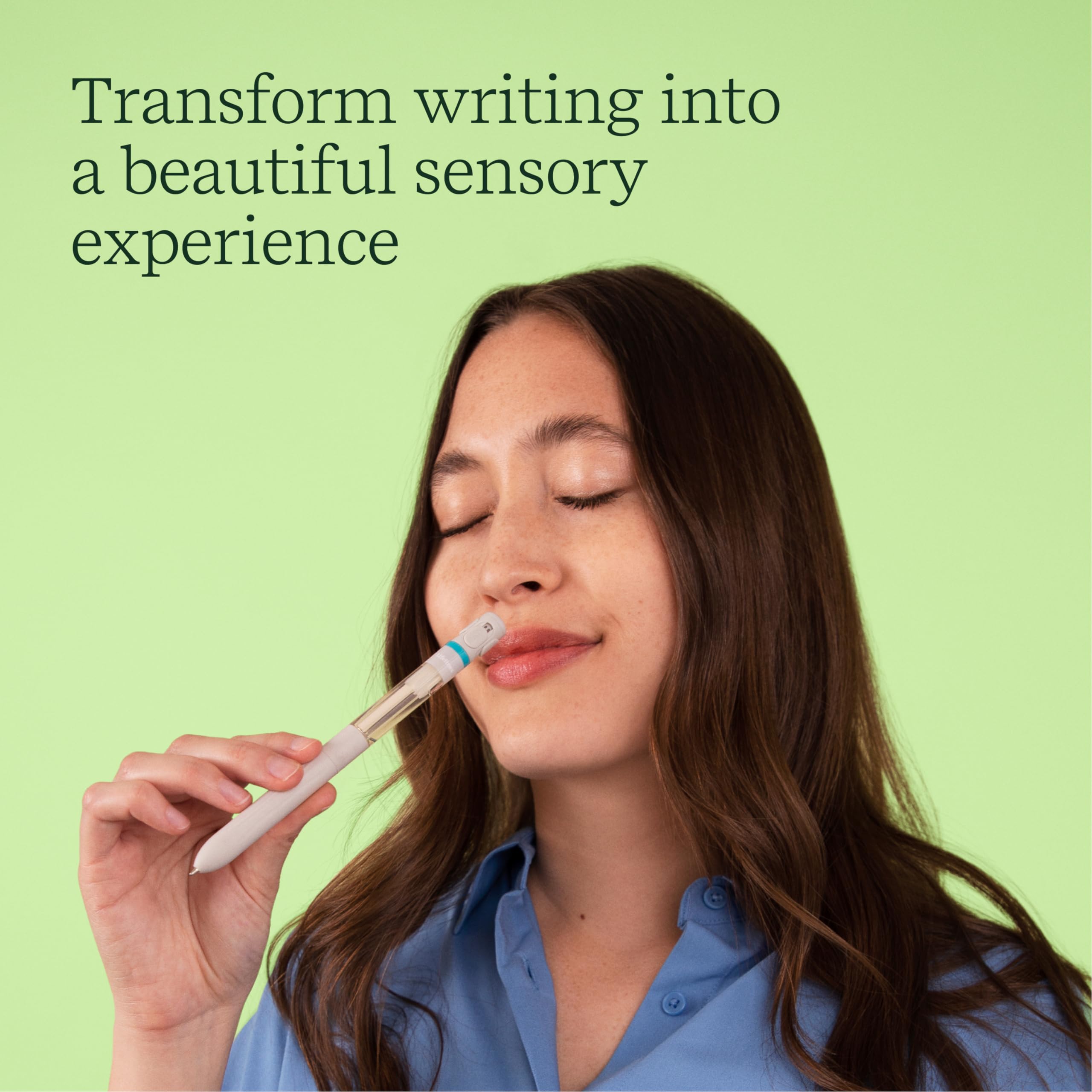 Pen Diffuser in Crisp Mountain Air Essential Oil Blends - Elegant 1.0mm Ballpoint Tip - Black Pen Lifelines uk supplements