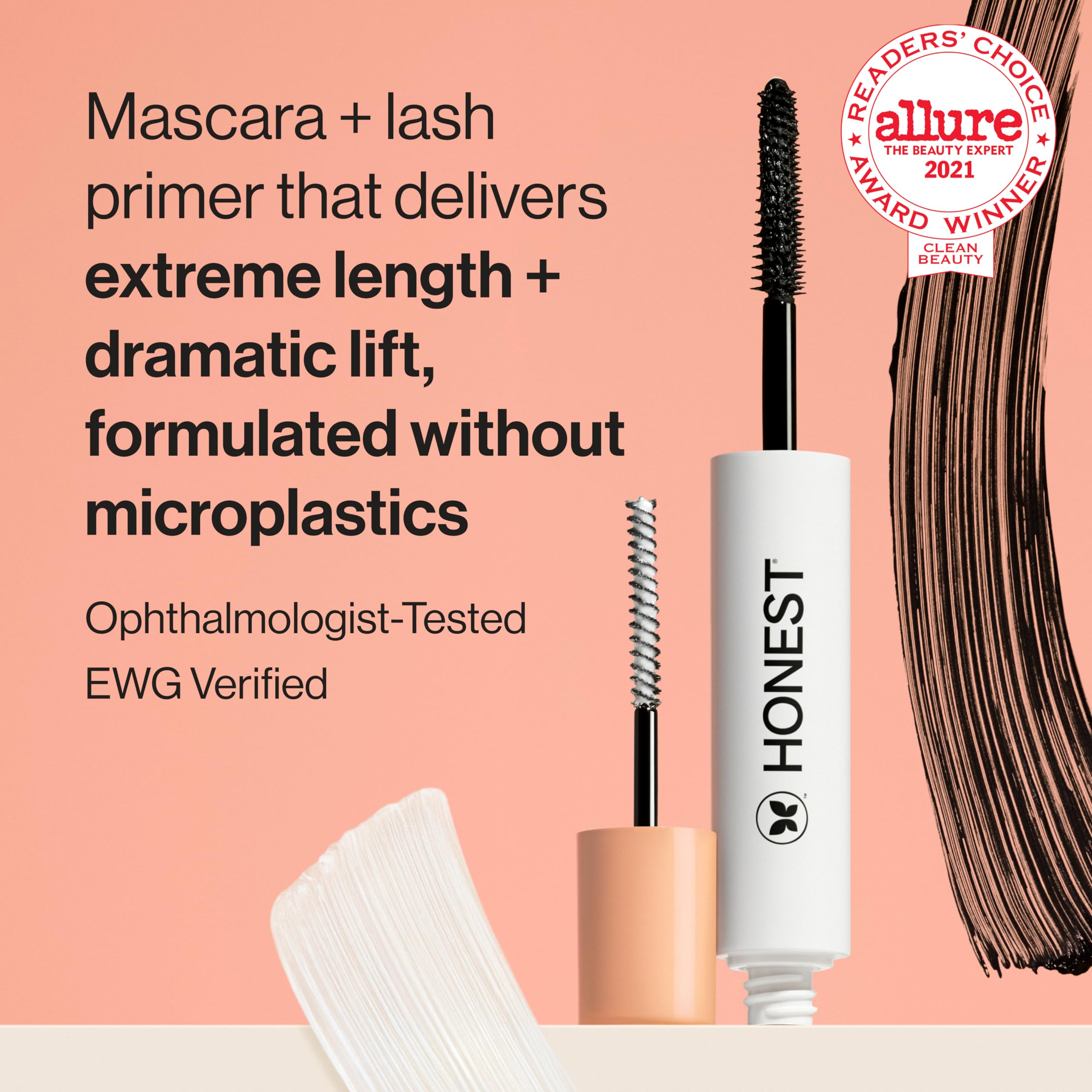 Honest Beauty 2-in-1 Extreme Length Clean Mascara + Lash Primer | Lengthening + Volumizing | Cruelty Free + Safe for Sensitive Eyes | Black, .27 fl oz Honest Beauty uk supplements