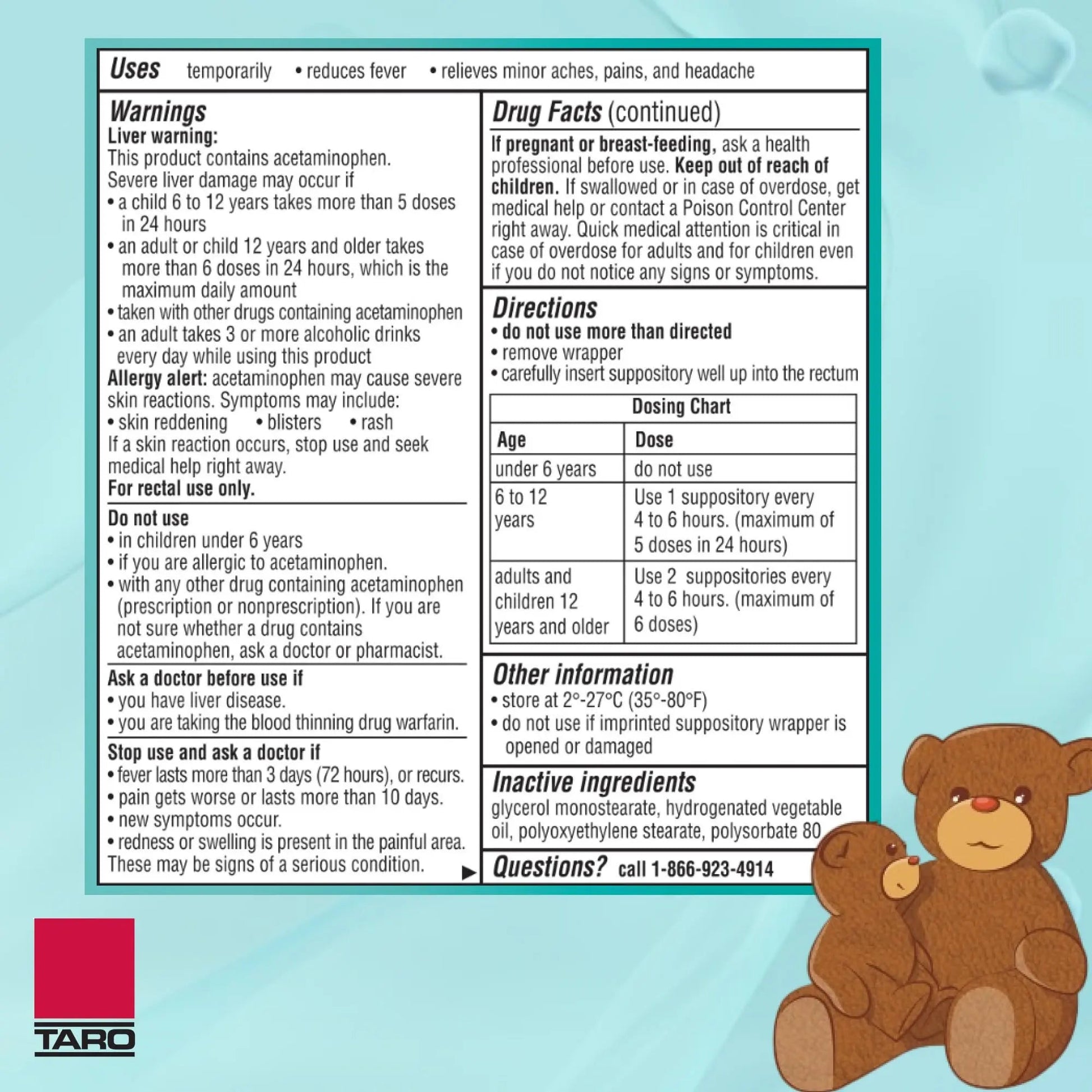 Feverall Children Acetaminophen Suppositories 6 Rectal Suppositories 325mg Each Pain Reliever/Fever Reducer. Paraben Free, No Artificial Colors or Other preservatives. Ages 6-12 Years Feverall uk supplements