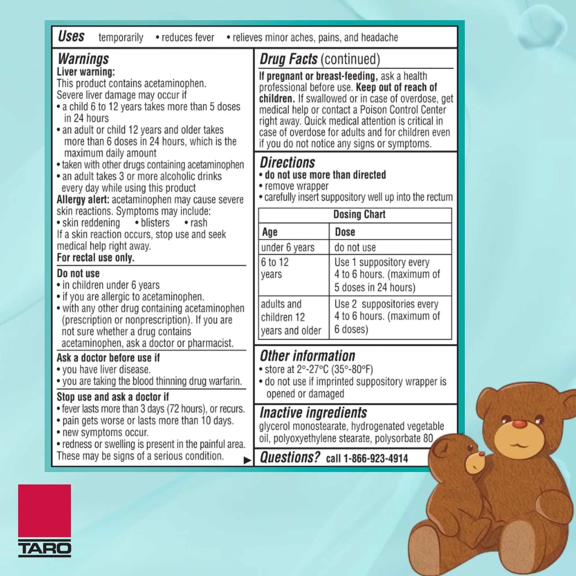 Feverall Children Acetaminophen Suppositories 6 Rectal Suppositories 325mg Each Pain Reliever/Fever Reducer. Paraben Free, No Artificial Colors or Other preservatives. Ages 6-12 Years Feverall uk supplements