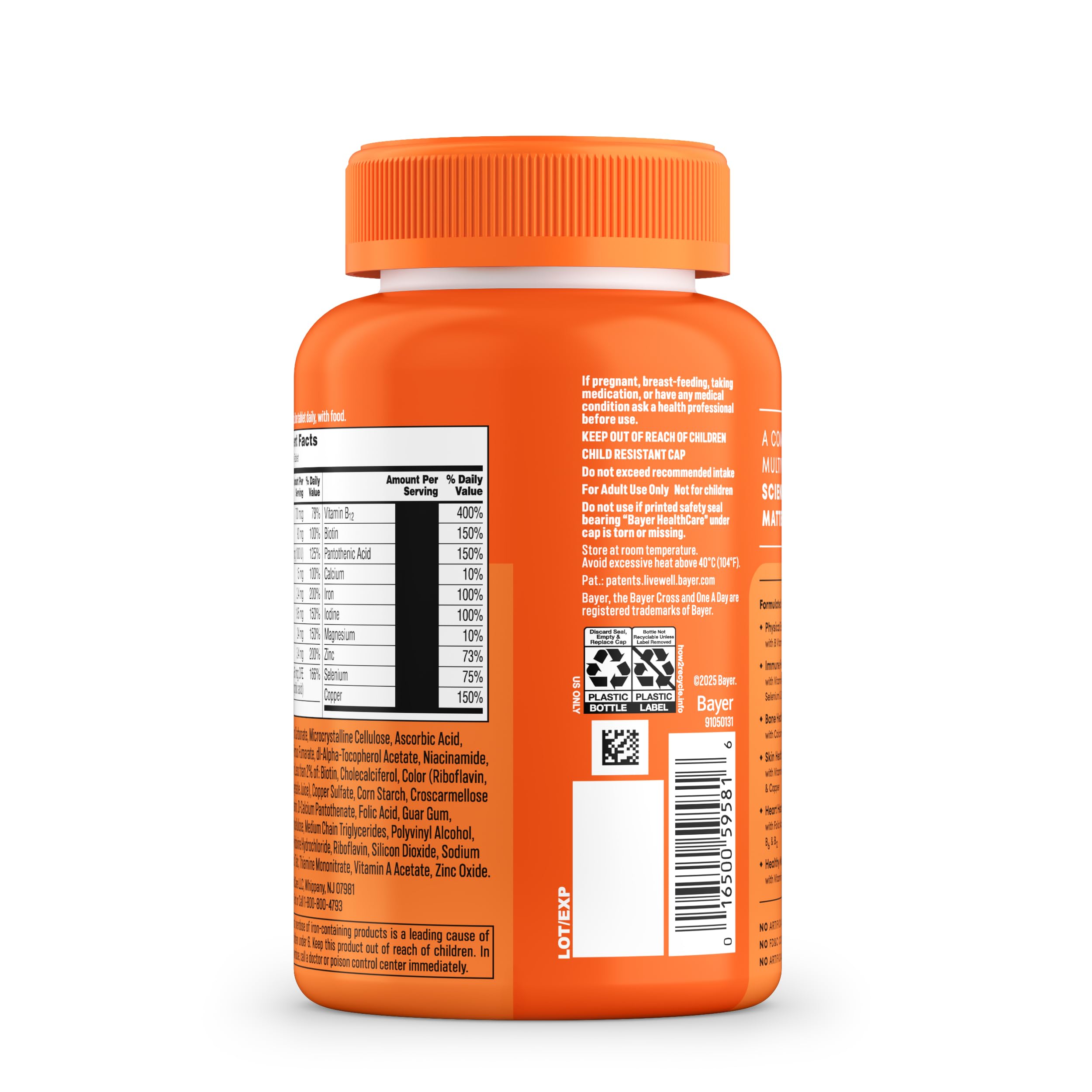 One A Day Multivitamin for Women- Daily Vitamins for Woman with Biotin, Calcium, Folic Acid, Iron & Zinc ONE A DAY uk supplements