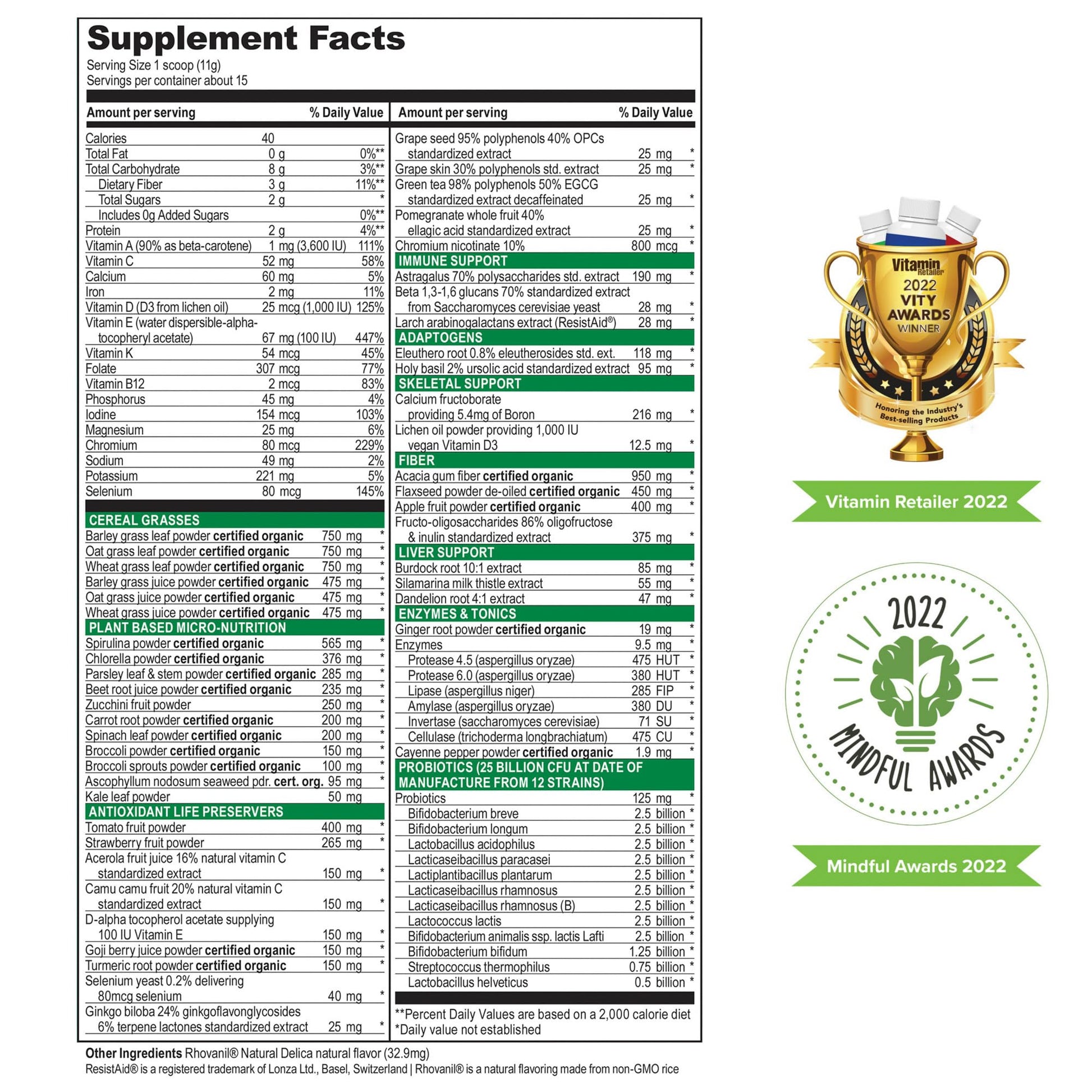 Vibrant Health, Green Vibrance, Vegan Superfood Powder, 15 Servings Vibrant Health uk supplements