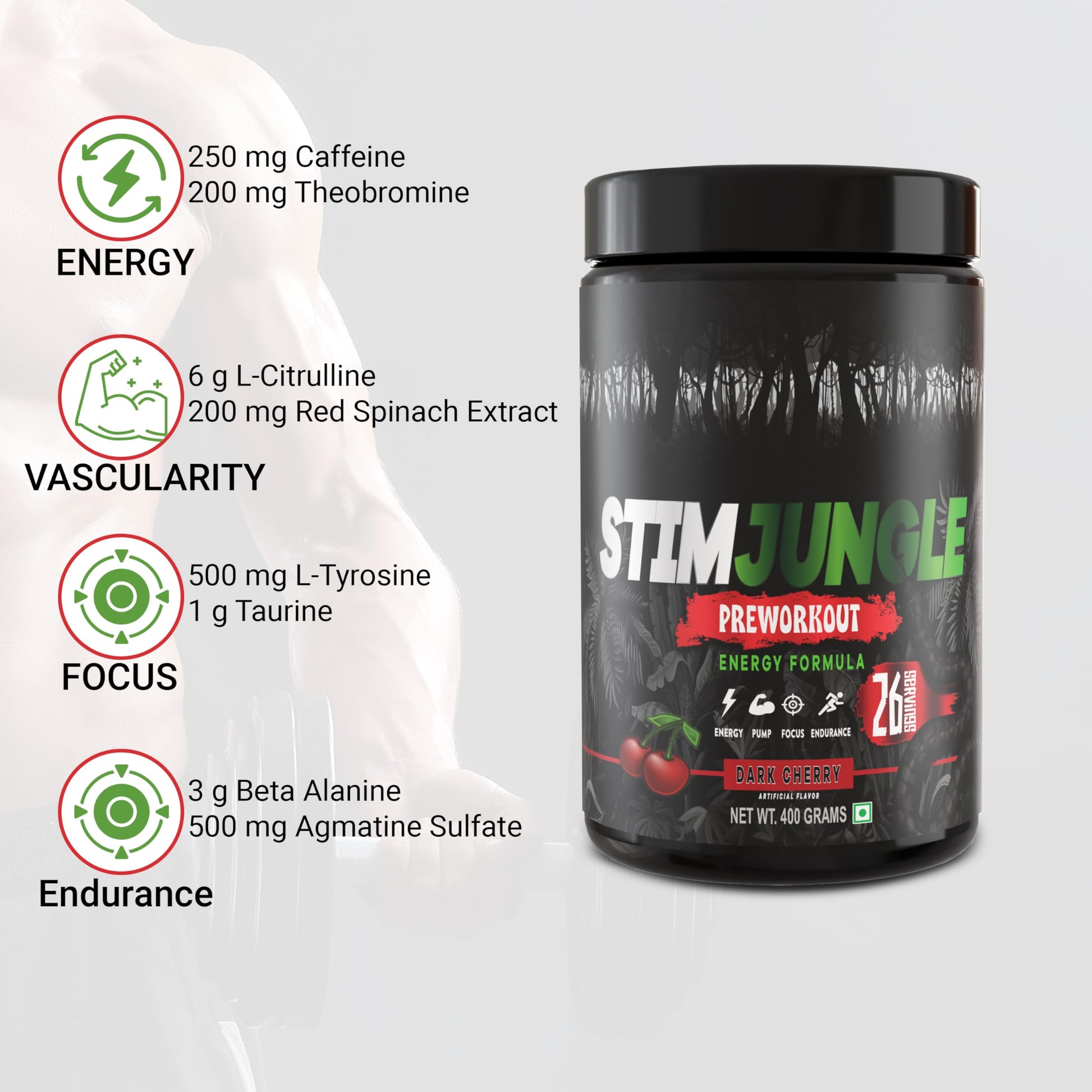 STIMJungle Essential Preworkout •Insane Energy •6G L-Citrulline •3G Beta Alanine STIMJungle uk supplements