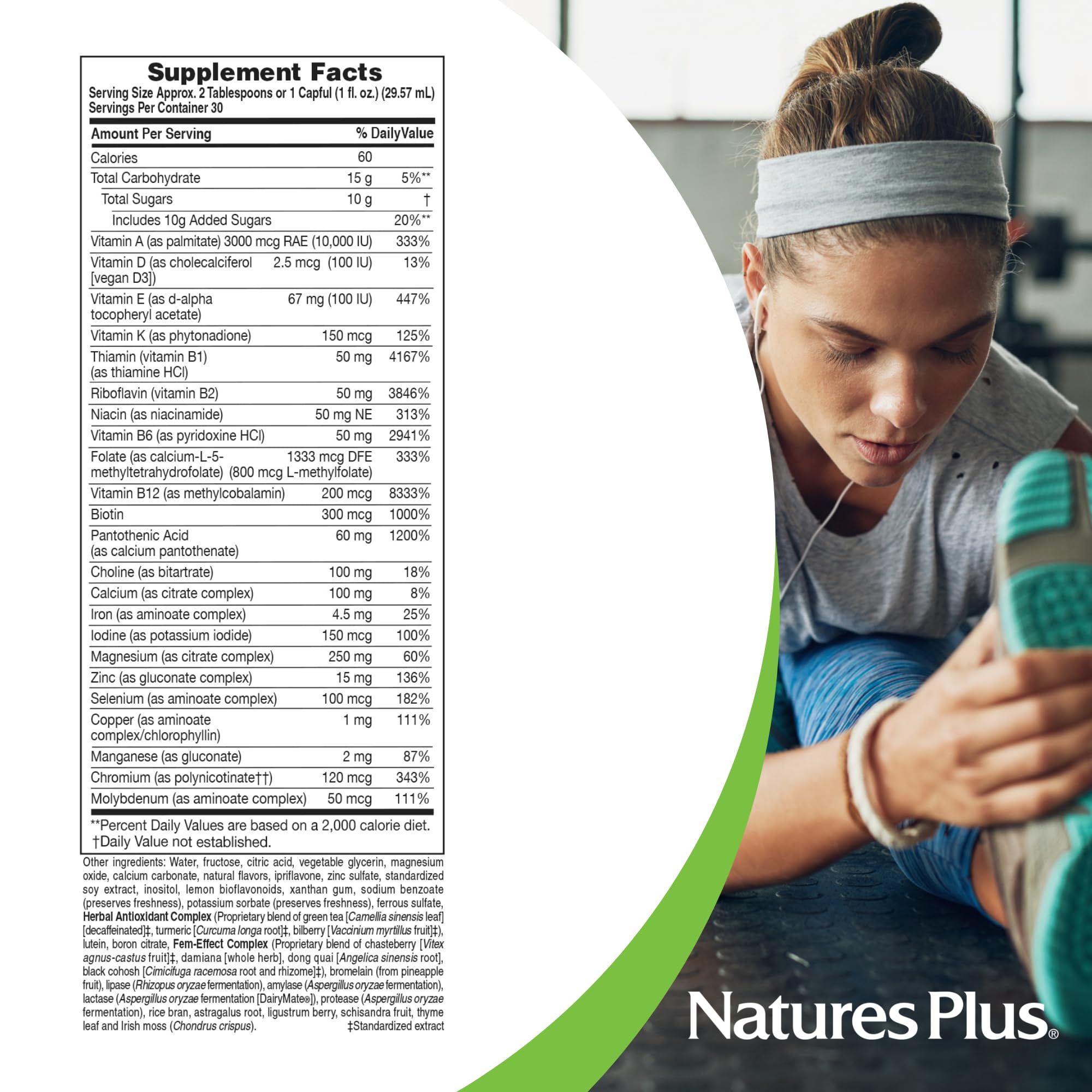 NaturesPlus Source of Life Women Liquid Multivitamin - 30 fl oz - Natural Berry Flavor - Whole Foods & Minerals - Healthy Immune System & Energy - Vegetarian, Gluten-Free - 30 Servings NaturesPlus uk supplements