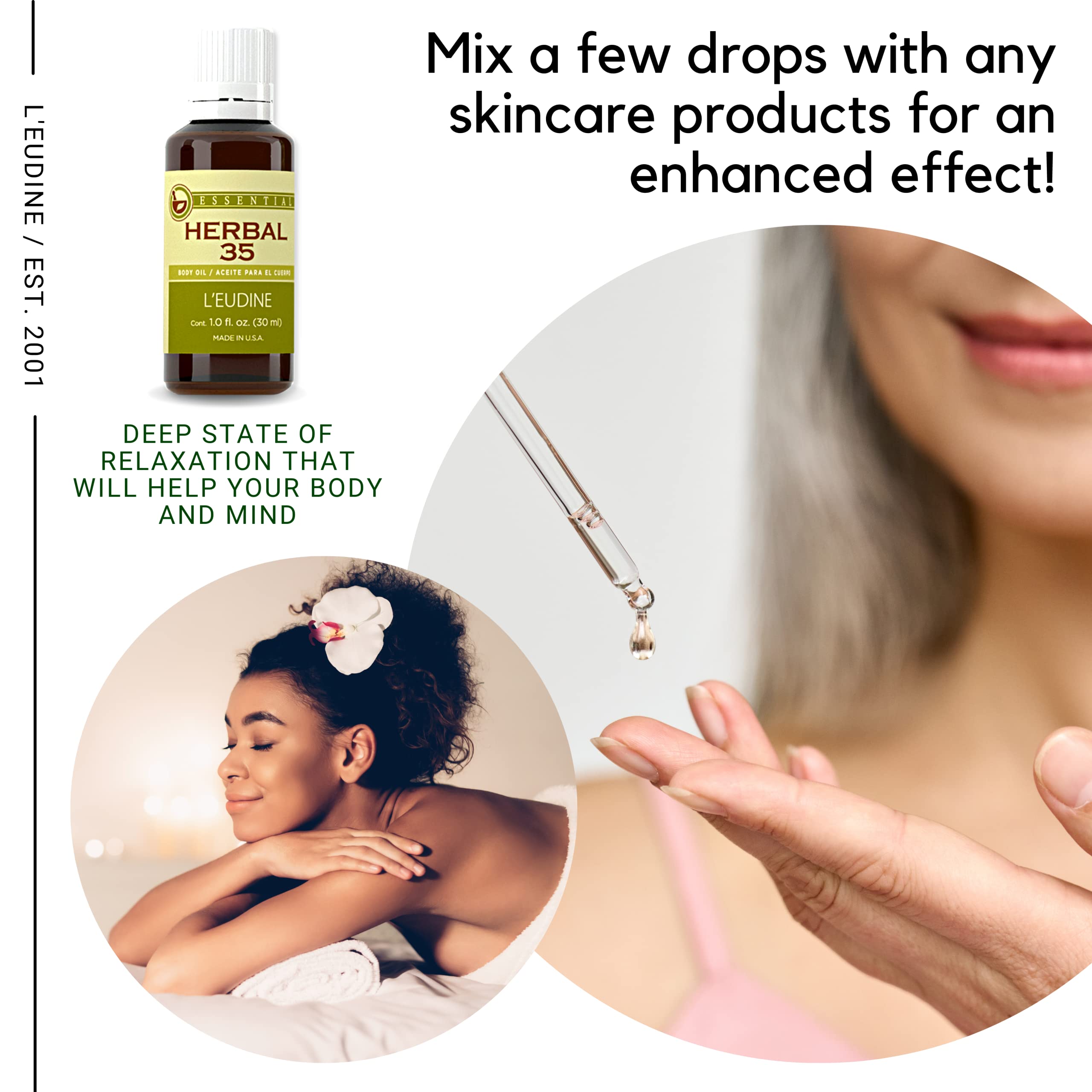 L'eudine Herbal 35 Essential Oil, Soothing and Calming Eucalyptus Essential Oil, Powerful Blend L'eudine uk supplements