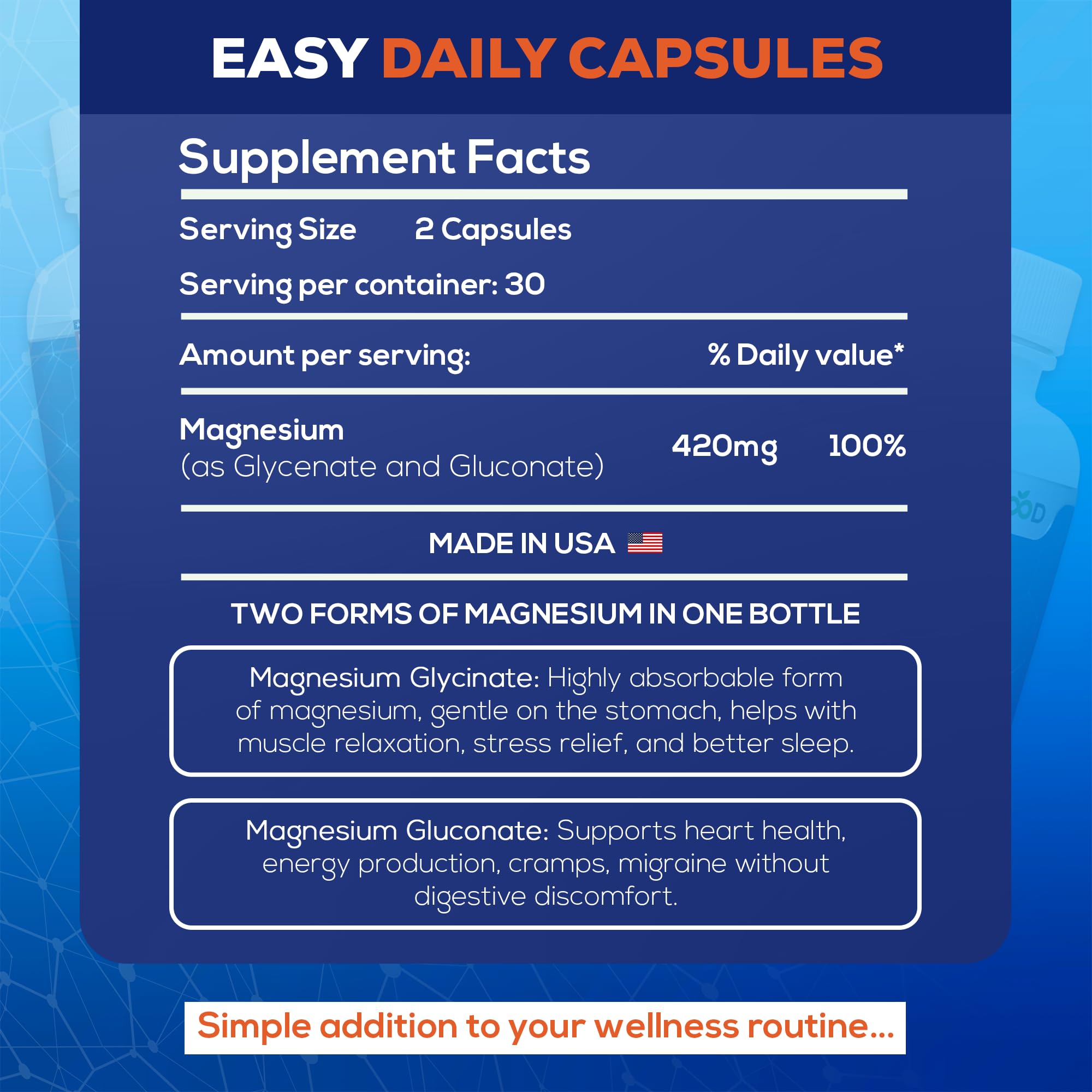 LiveGood™ Ultra Magnesium Complex, Organic Magnesium Glycinate and Gluconate for Muscle Recovery, Nerve Support & Relief – High Absorption Supplement, Vegan, Non-GMO, Made in USA, 60 Capsules LIVEGOOD uk supplements