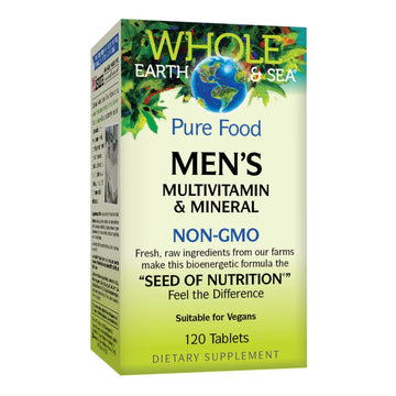 Natural Factors Whole Earth & Sea Men's Multivitamin s& Mineral, 1 Serving Contains Nutrition Equivalent to ½ lb of Veggies, 120 Tablets Natural Factors uk supplements