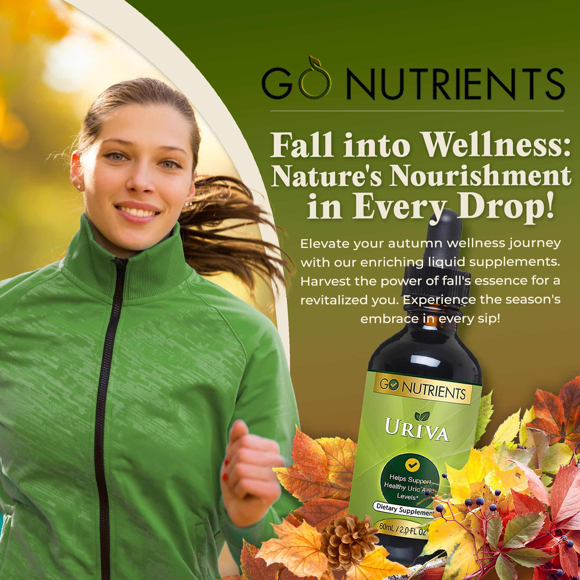 Go Nutrients Uriva Advanced Uric Acid Flush Cleanse with Tart Cherry Extract Celery Seed Extract Turmeric Go Nutrients uk supplements