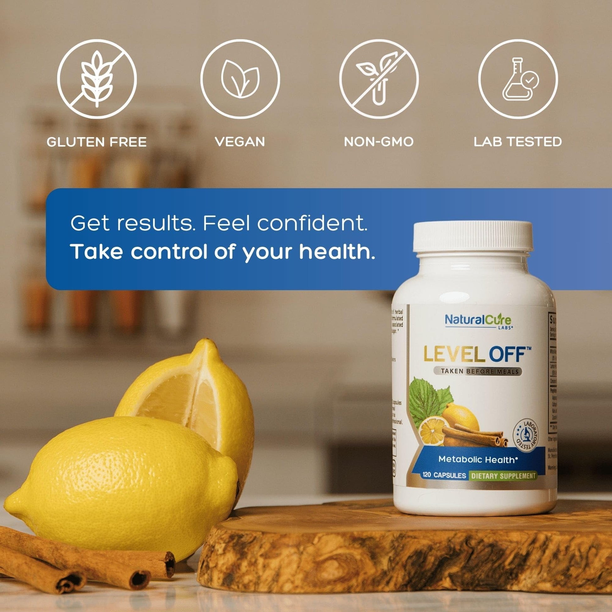 Natural Cure Labs Level Off Anti Spike Formula Glucose Supplement – Capsules for Metabolic Health, Helps Moderate Glucose Spikes, Vegan, Non-GMO, Gluten Free (120 Count (Pack of 1)) Natural Cure Labs uk supplements