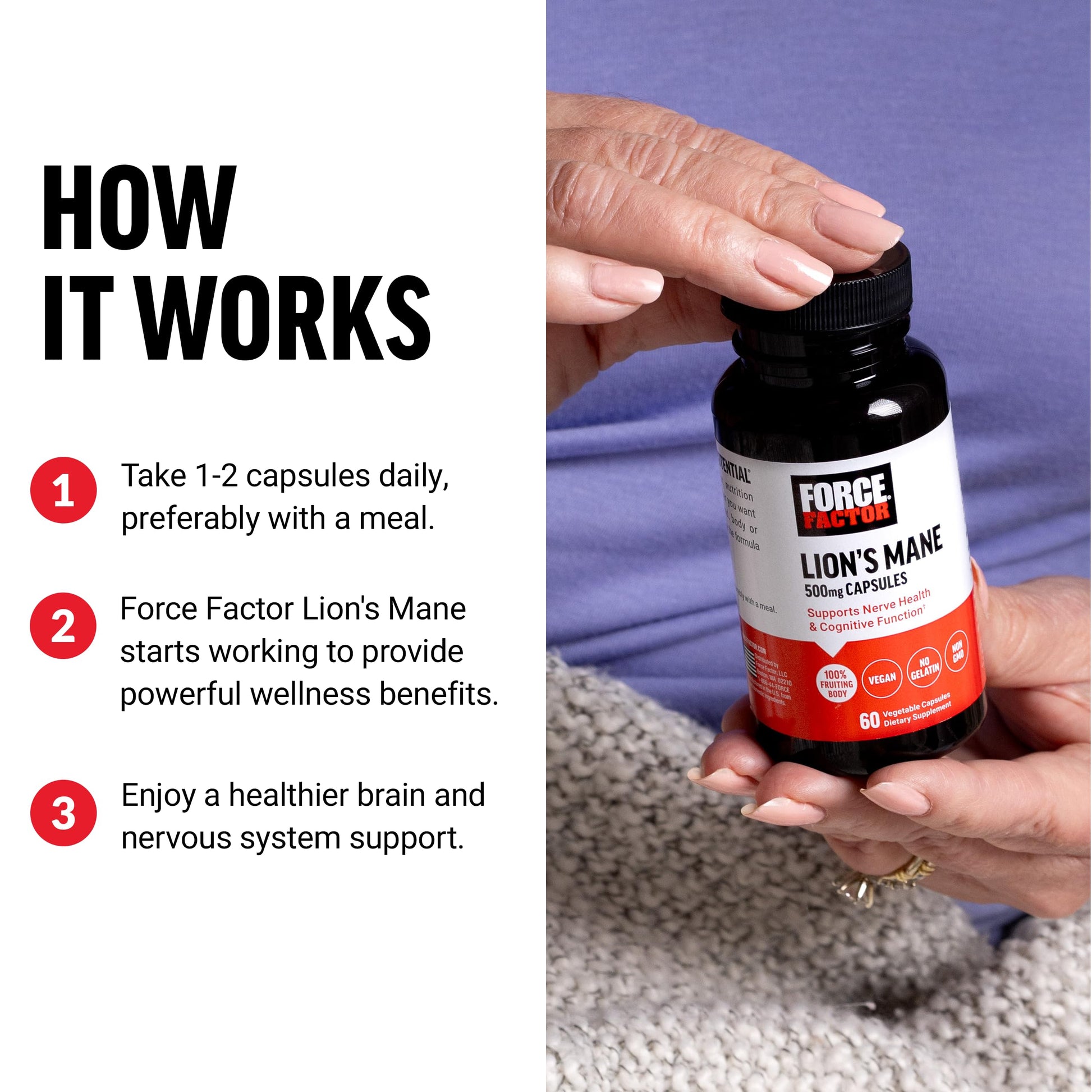 Force Factor Lion’s Mane Supplement Capsules, Memory & Focus Supplement Force Factor uk supplements