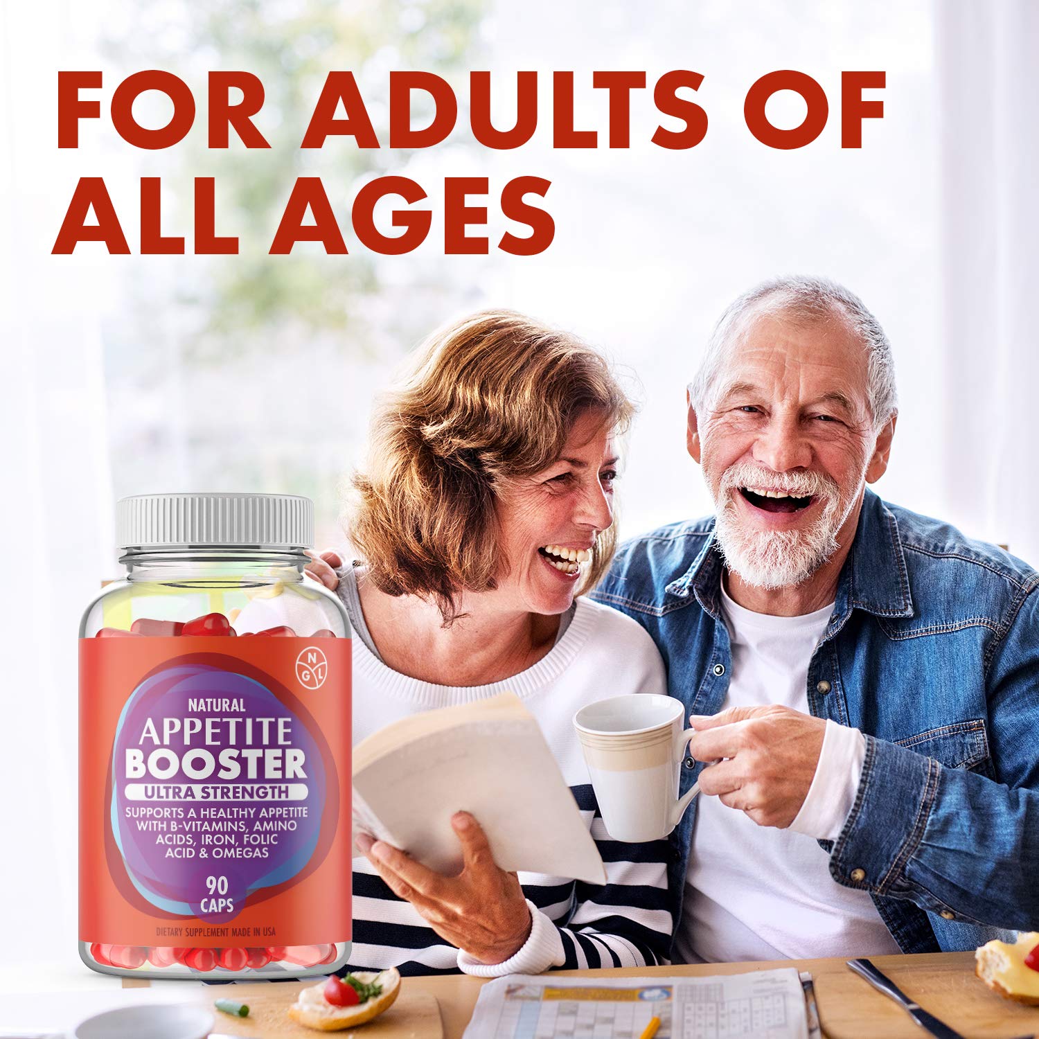 NGL Appetite Booster Pills Extra Strength for Adults Fortified with Lysine, Folic Acid, Iron NGL uk supplements