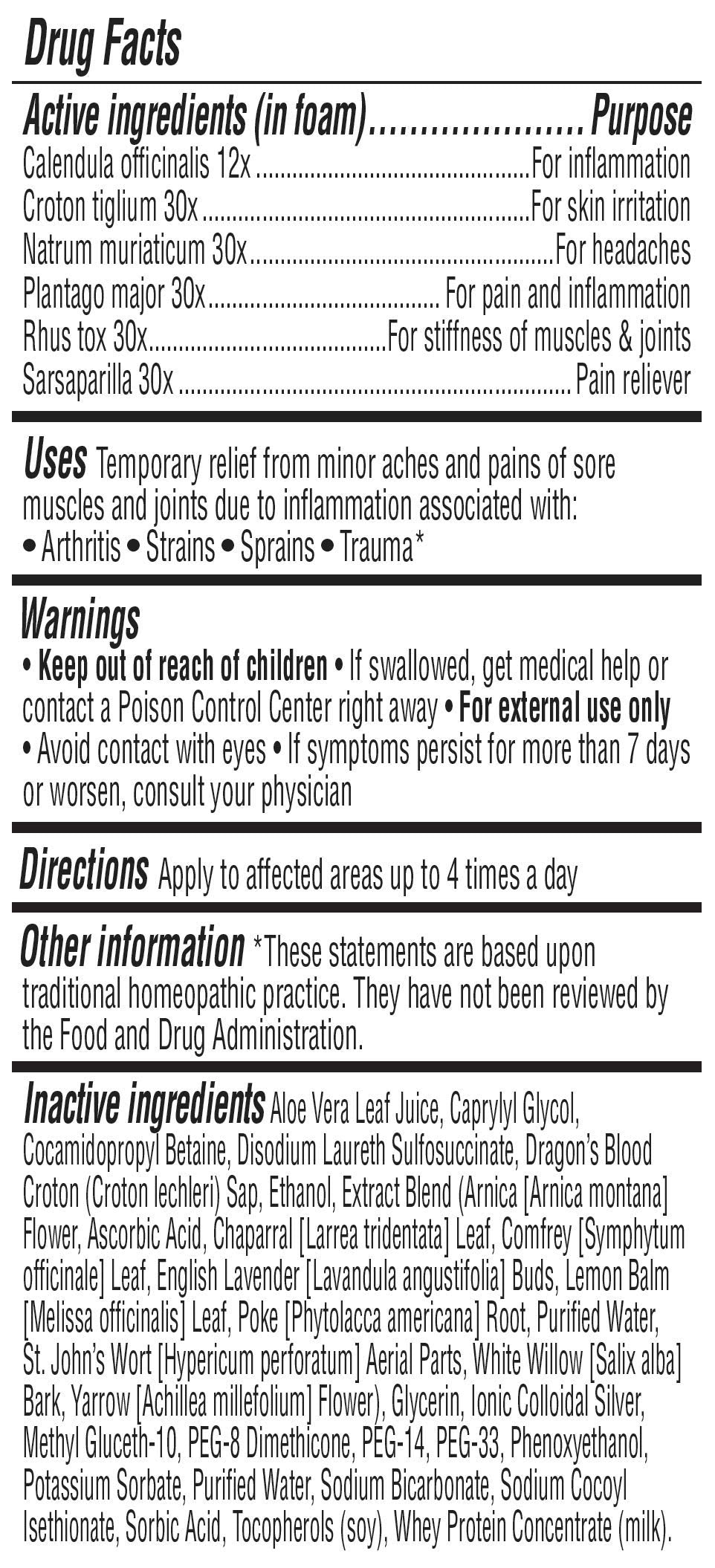 MagniLife Pain & Inflammation Relief Foam, 4 oz, Non-Greasy Arthritis Pain Reliever for Muscle, Joint, Knee, Hip, Back, Foot, Helps Ease Stiffness, Soreness, Swelling & Everyday Discomfort MagniLife uk supplements